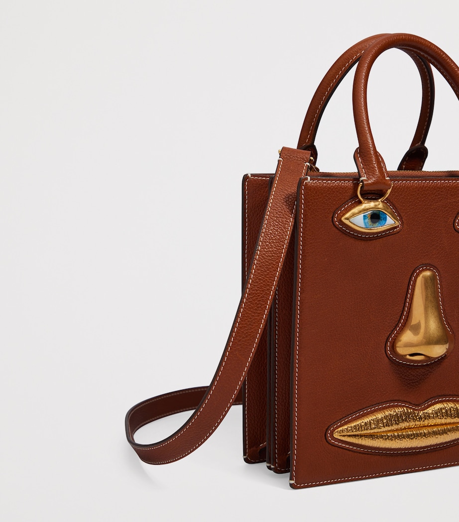 Leather Face Top-Handle Bag 806 CARAMEL Image 4