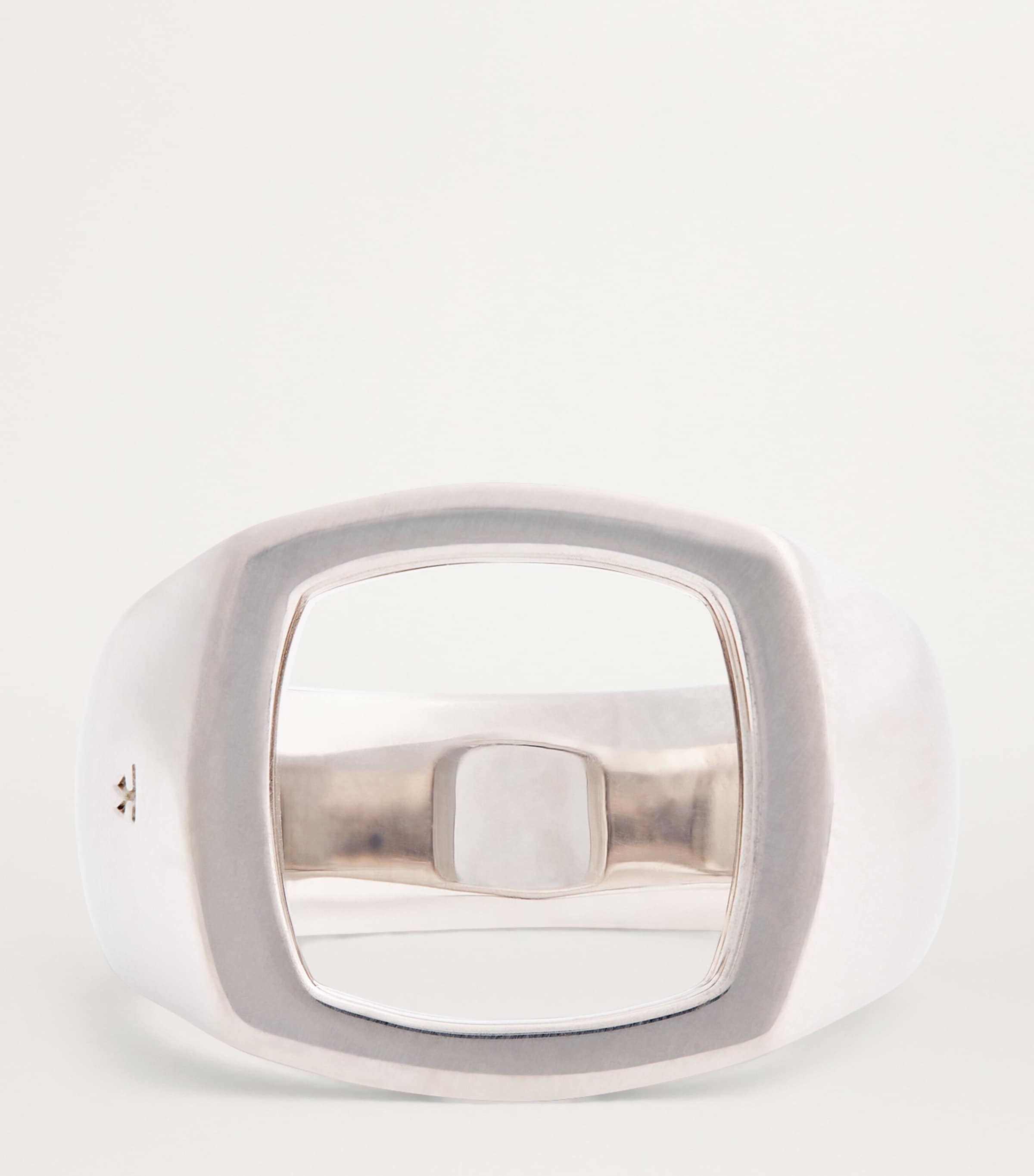Tom Wood Sterling Silver Cushion Open Ring | Harrods US
