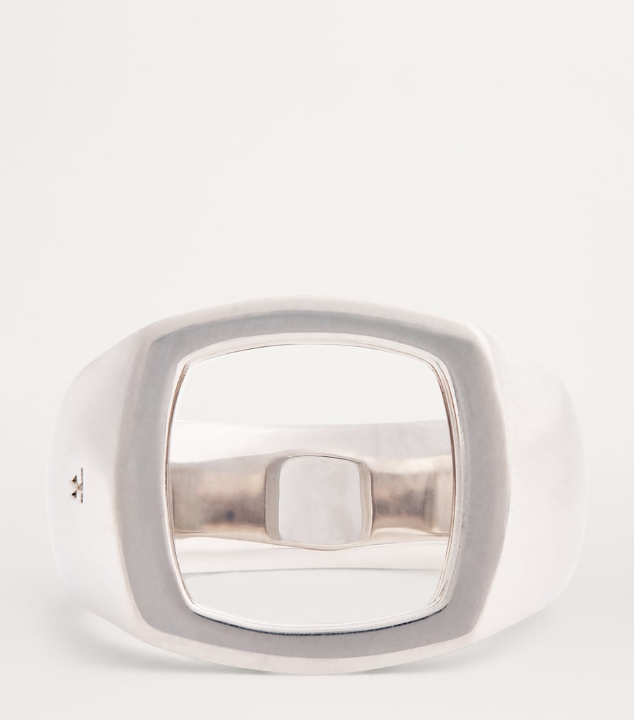 Sterling Silver Cushion Open Ring NA Image 4