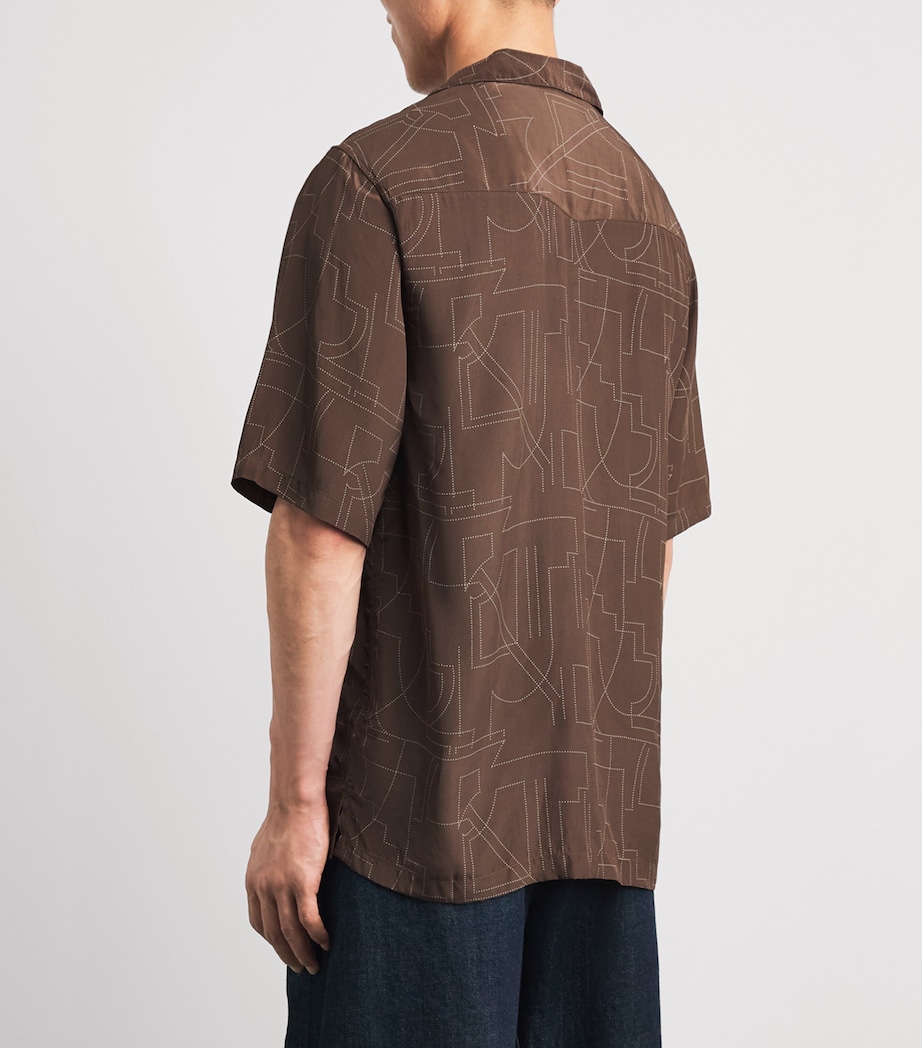 Officine Generale Mens Dotted Eren Shirt Coco/cream Image 5
