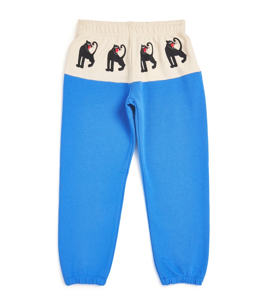 Mini Rodini Organic Cotton Panther Panel Sweatpants (3-11 Years) Image 1