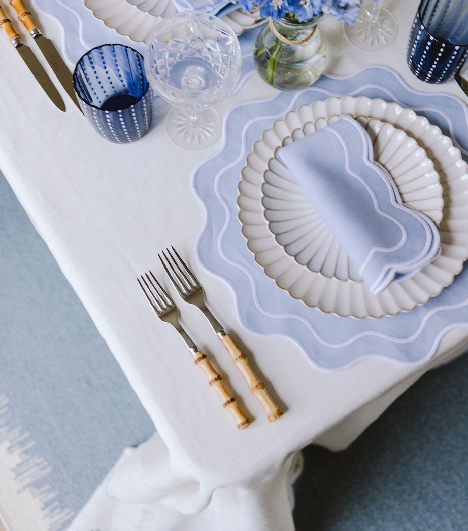 Set of 4 Bella Blue Placemats (36cm x 45cm) PALE BLUE Image 2