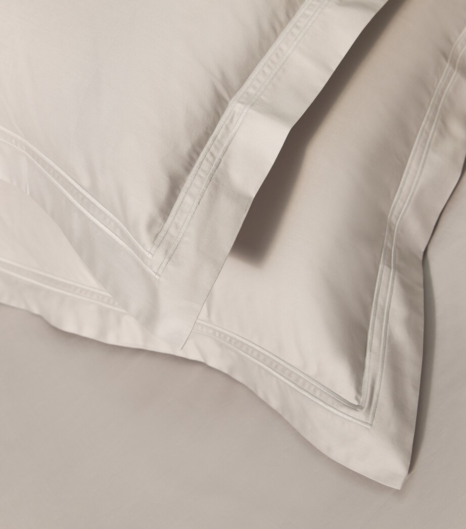 Harrods of London Brompton II Double Flat Sheet (230cm x 260cm) Light Grey Image 7