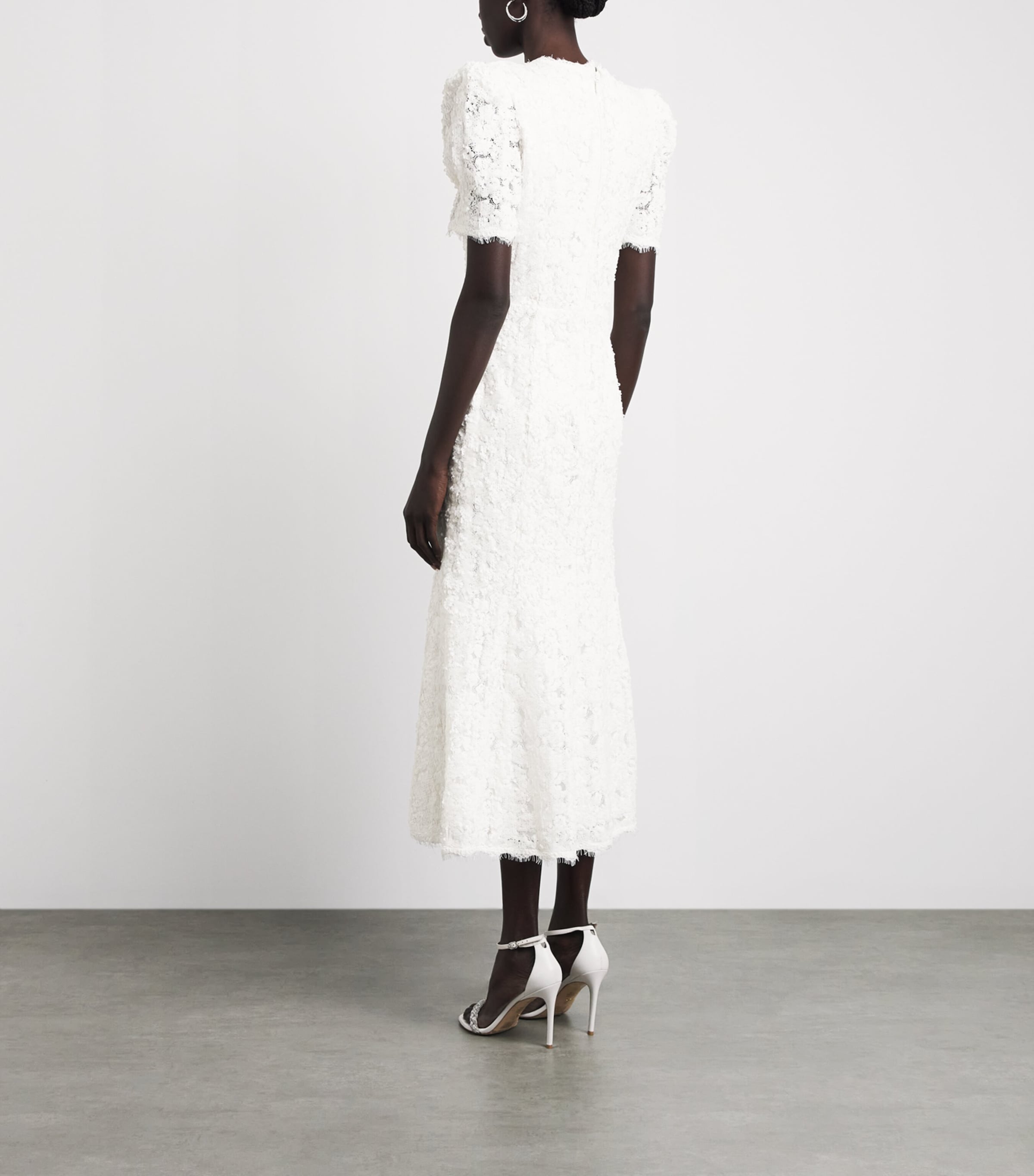 Rebecca Vallance Womens Bow-Detail Dillon Midi Dress Ivory Image 4