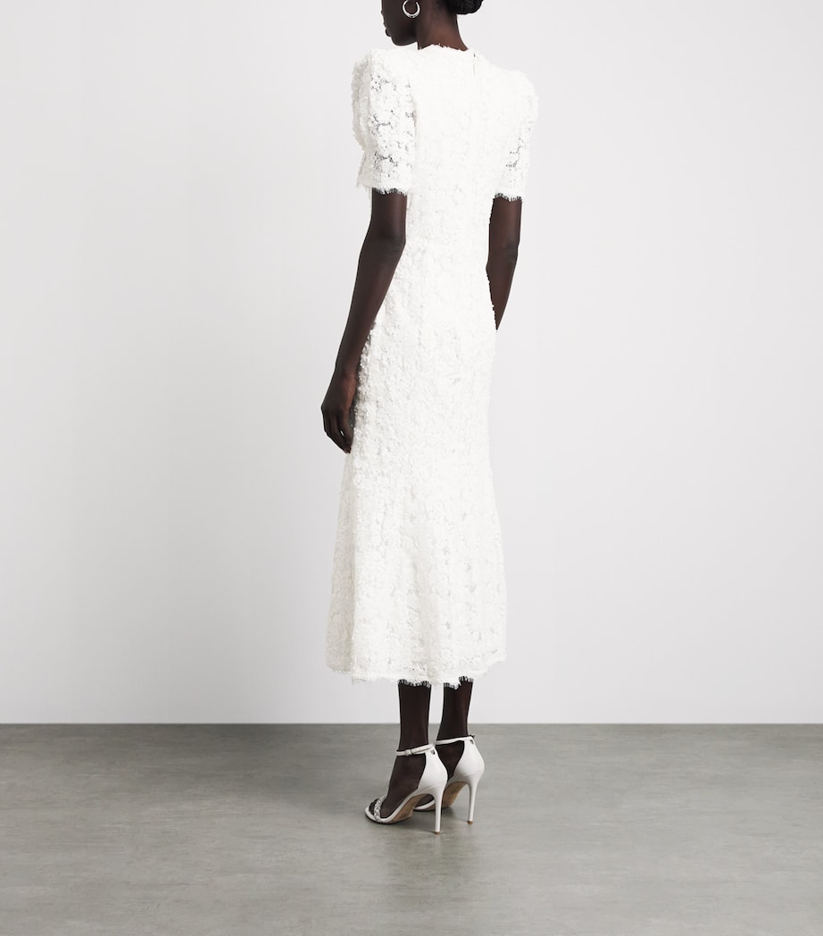 Rebecca Vallance Womens Bow-Detail Dillon Midi Dress Ivory Image 4