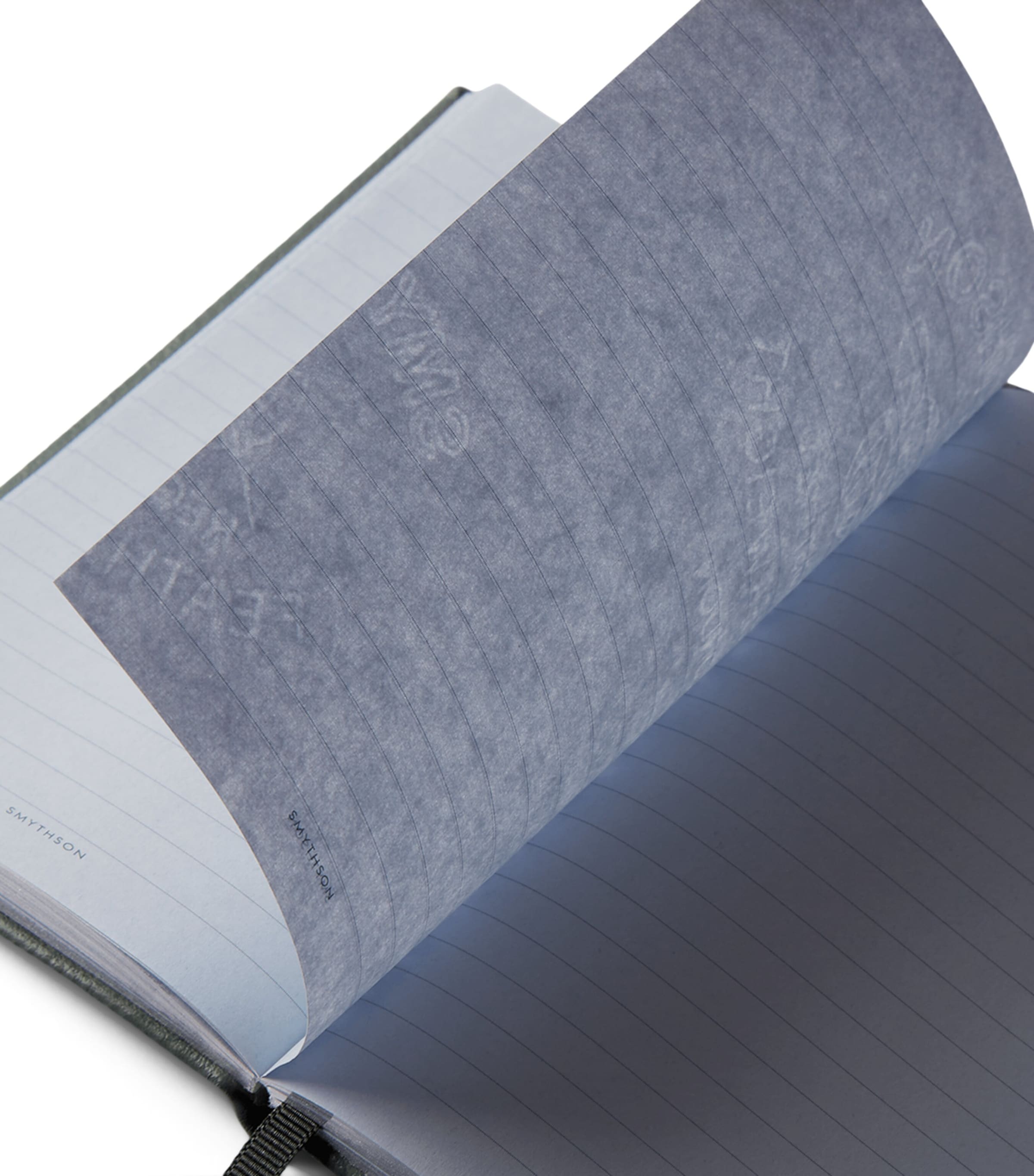 Smythson Leather Panama Notebook Slate Green Image 2