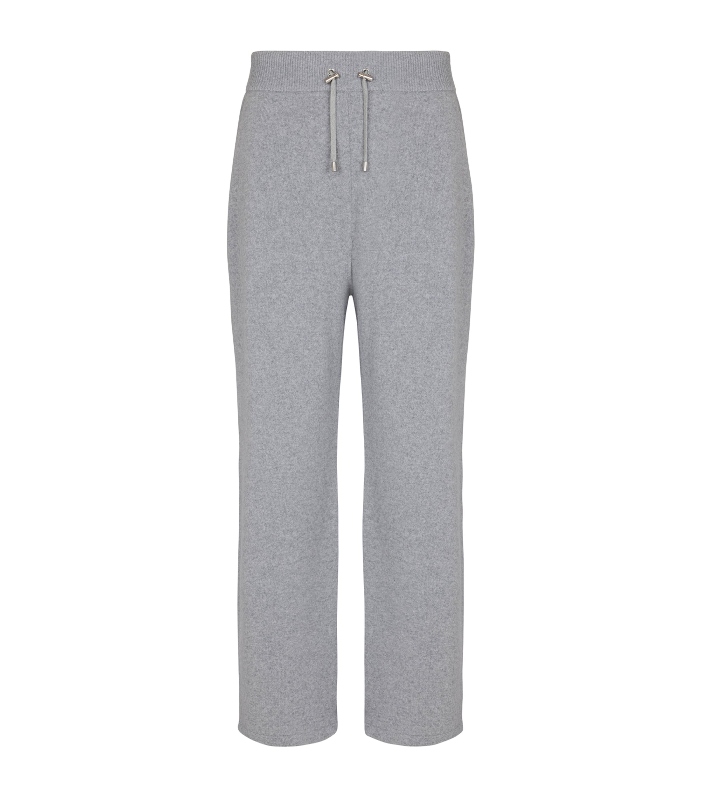 Balmain Recycled Cashmere-wool Blend Track Pants In Gray
