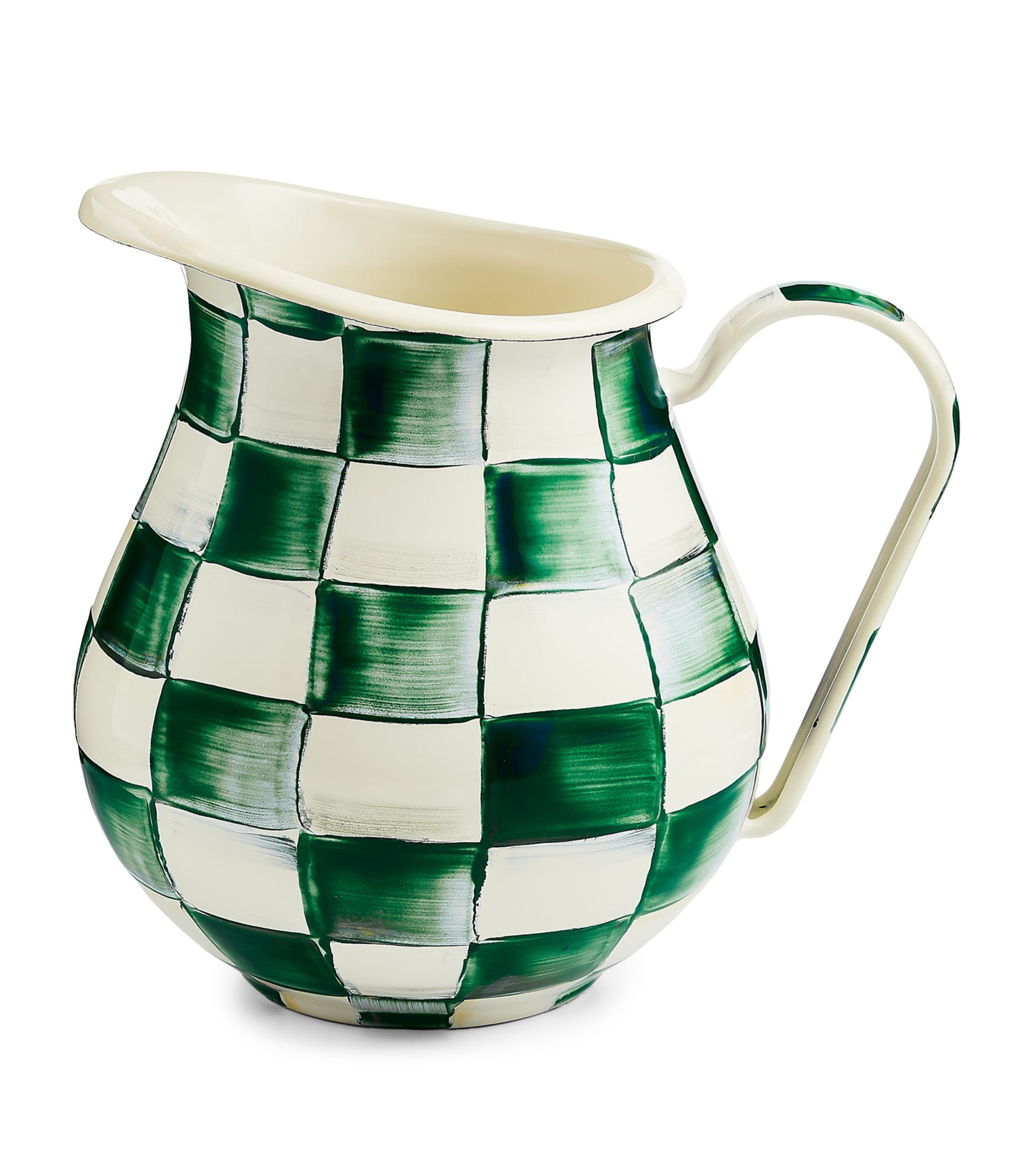 Mackenzie-childs Emerald Check Pitcher