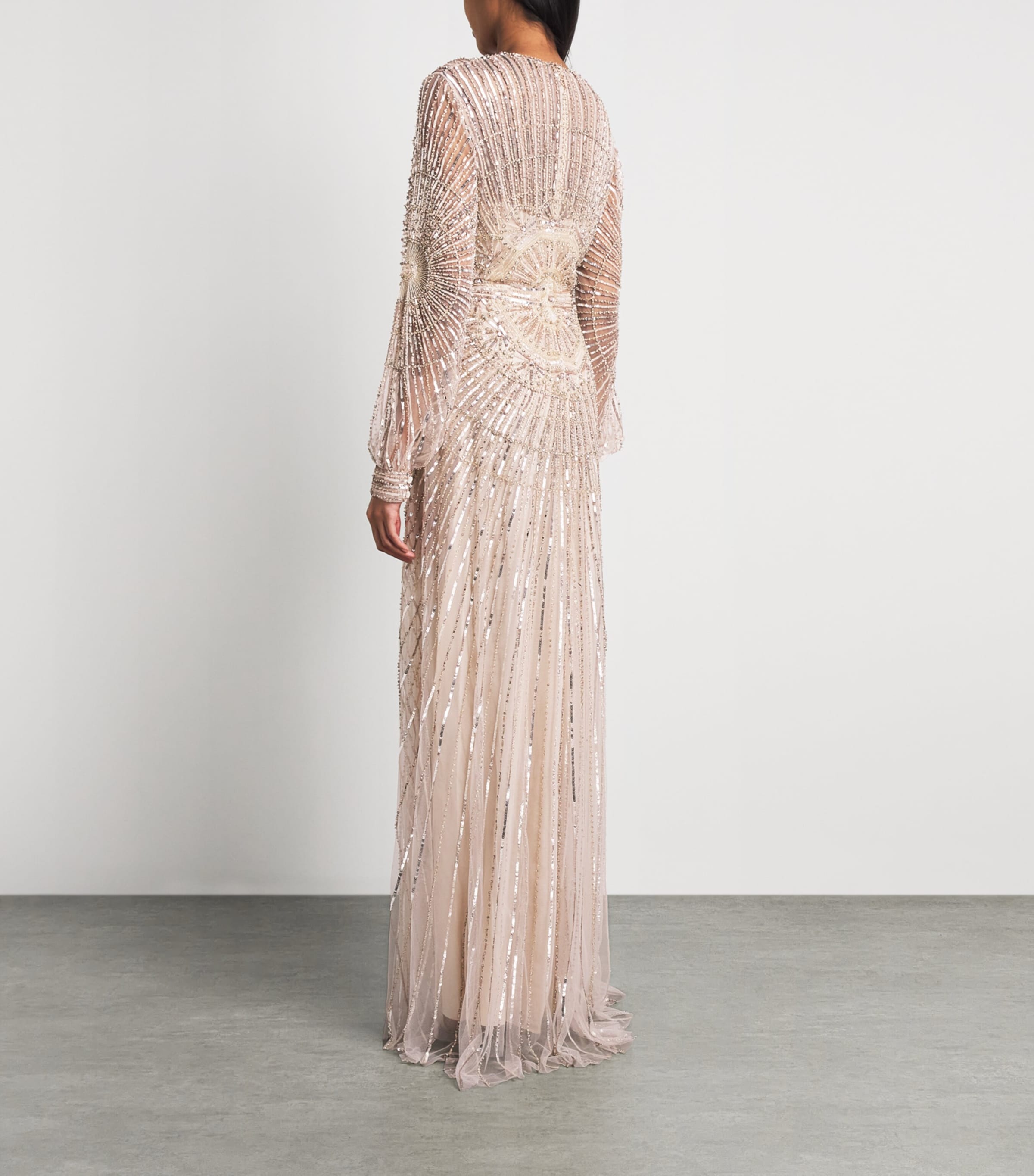 Zuhair Murad Womens Embellished Winter Garden Gown Whisper Pink Image 4