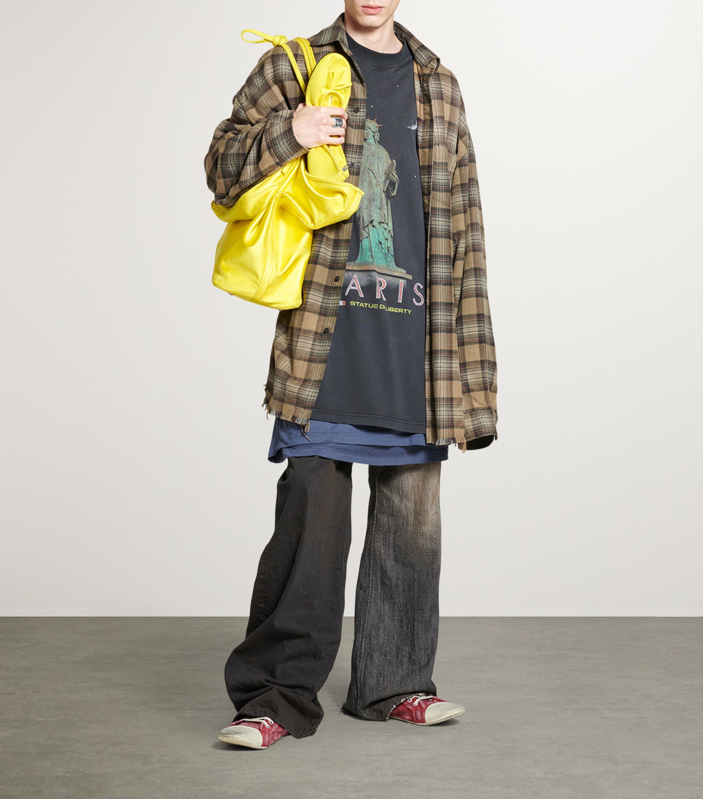 Distressed Check Layered Shirt 2880 Image 3