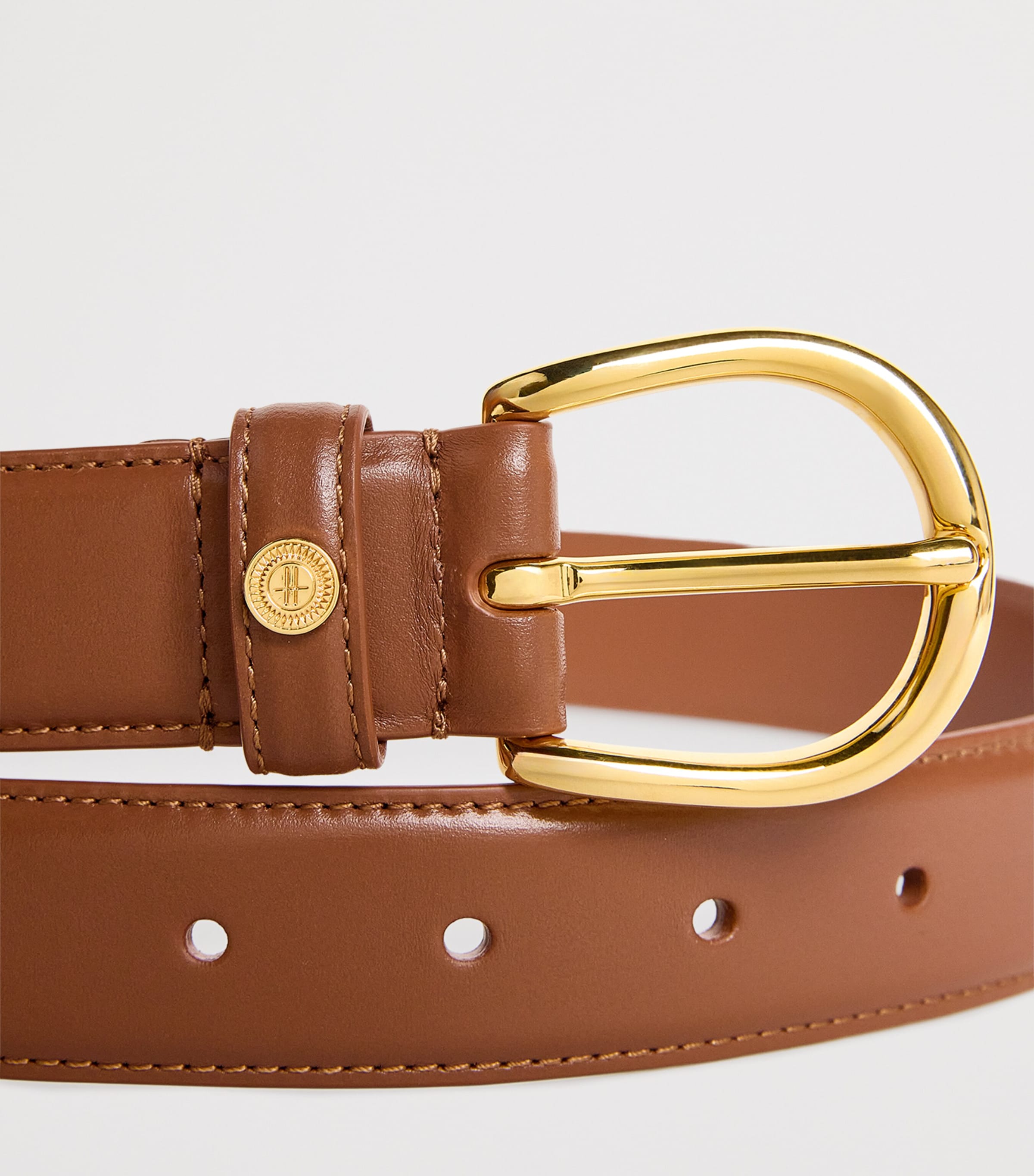 Harrods Leather Belt Tan Image 5