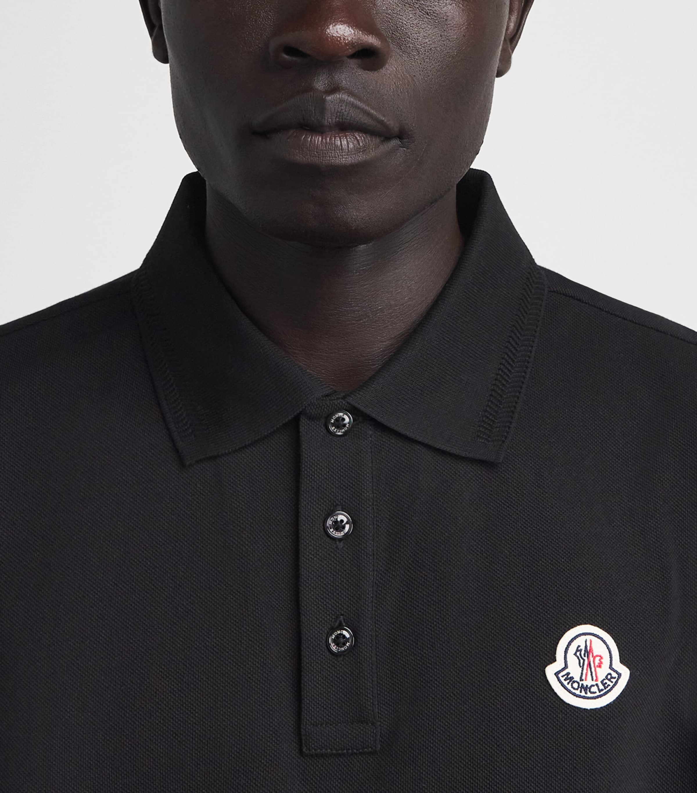 Moncler Mens Cotton Logo Polo Shirt Image 3