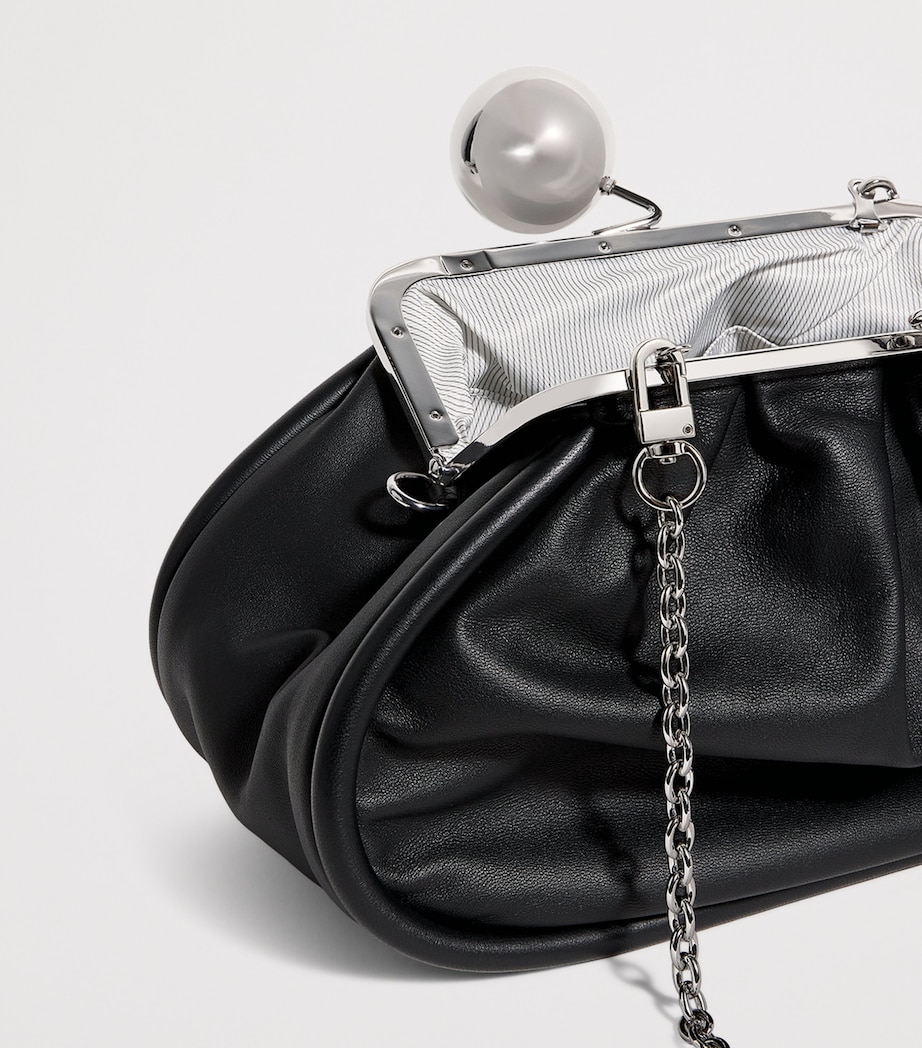 Medium Leather Pasticcino Clutch Bag BLACK Image 4