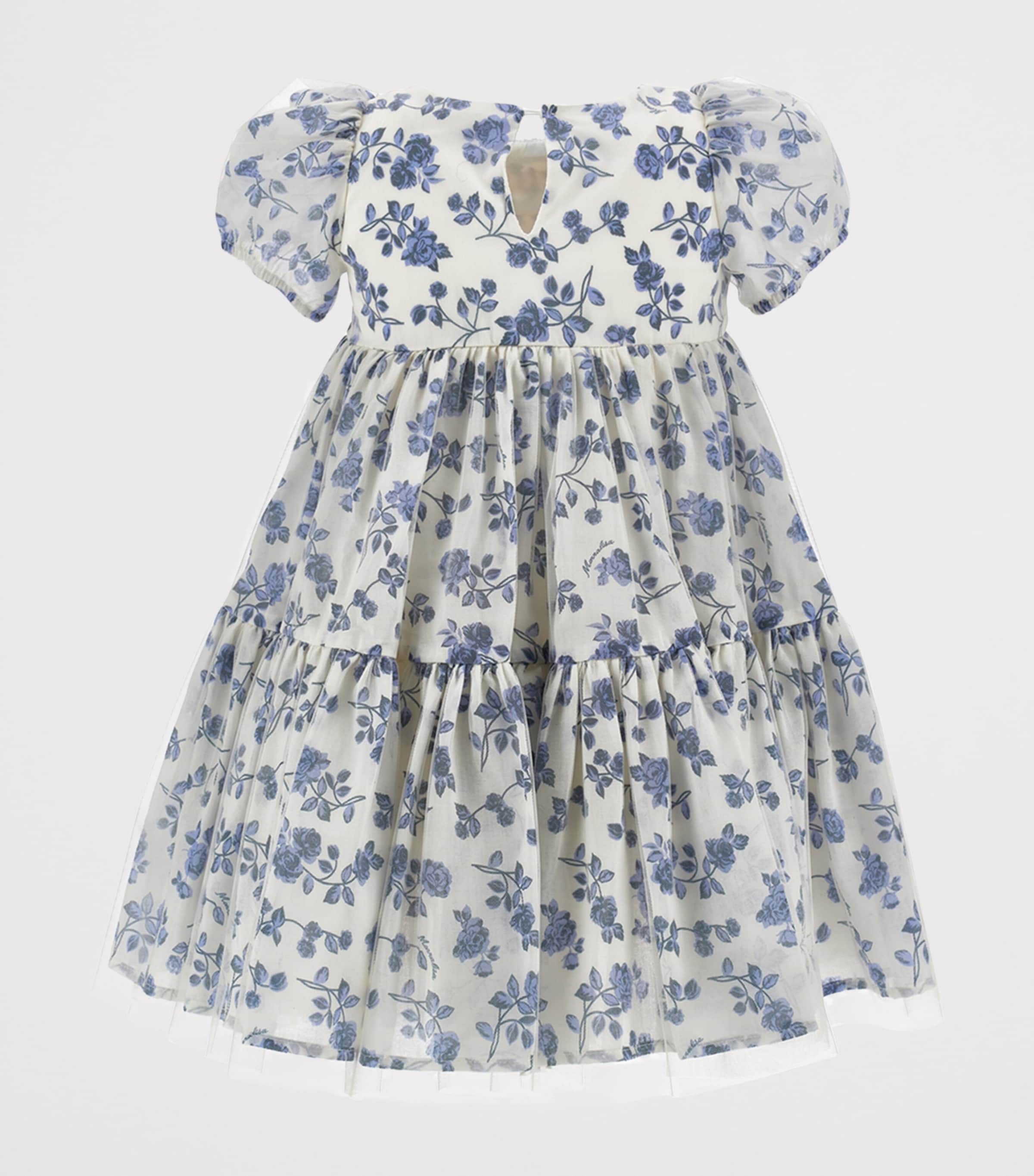 Cotton-Silk Floral Dress (2-12 Years) PANNA+BLU Image 2