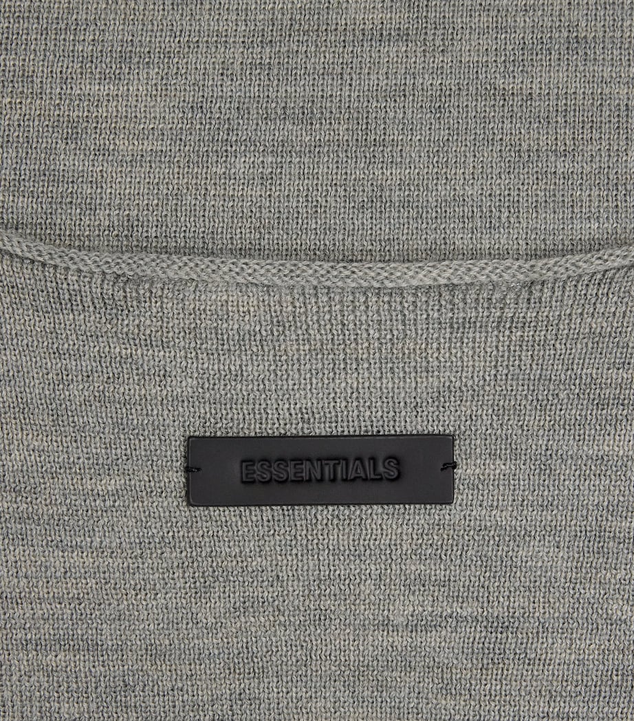 Wool Logo-Tag Sweater CONCRETE HEATHER Image 5