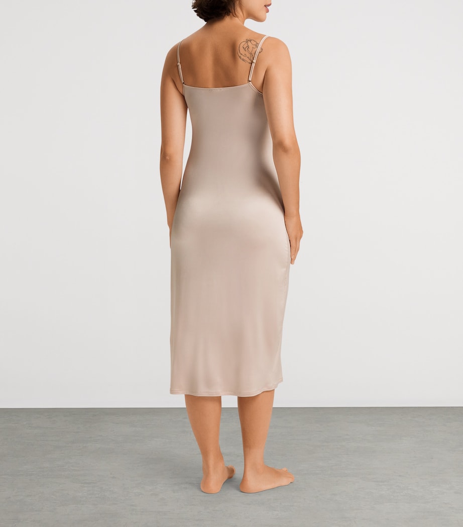 Satin Midi Dress NATURAL Image 4