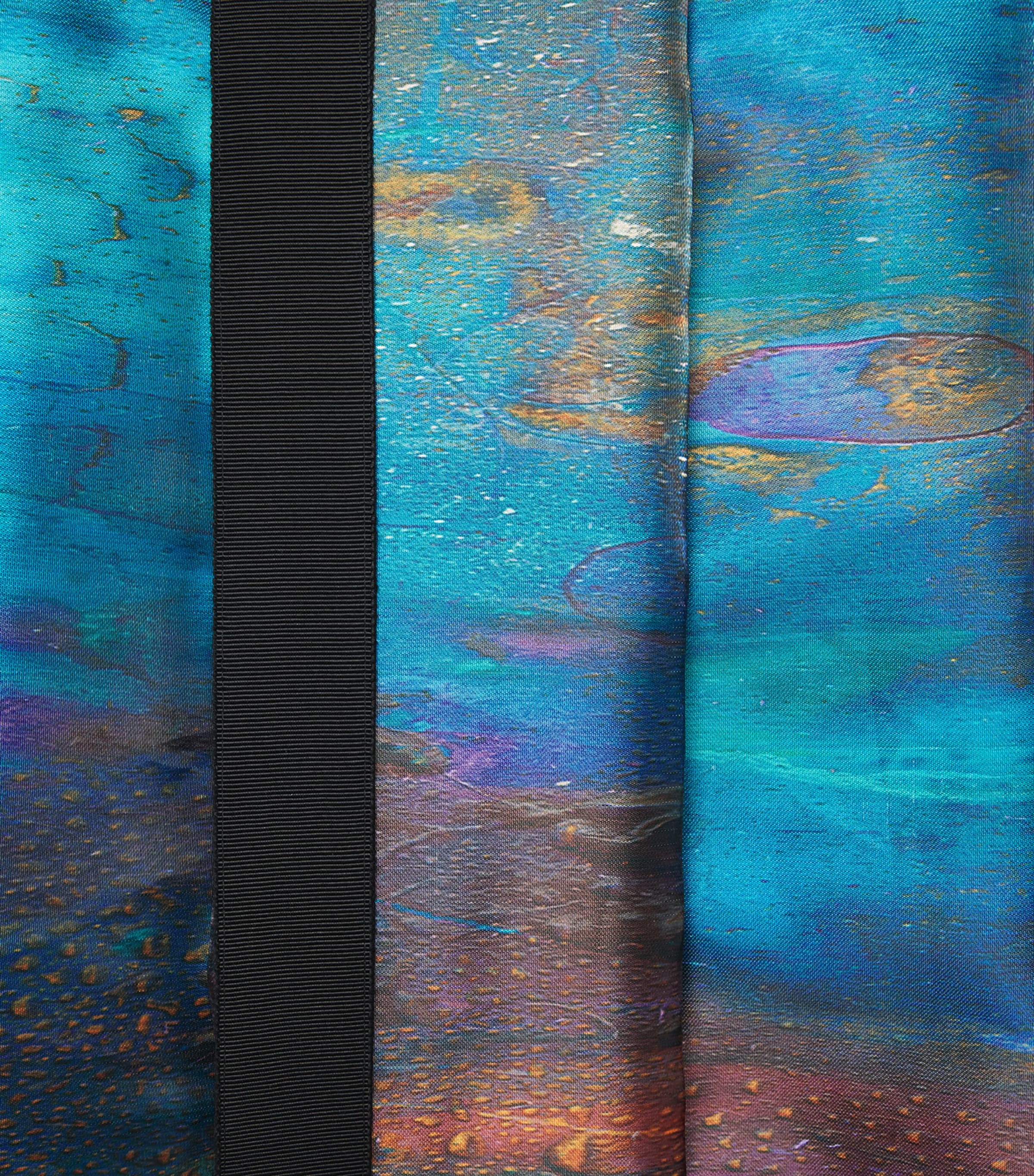 Pleated Runa Midi Dress BLACK/AZURE/CASSIS Image 5