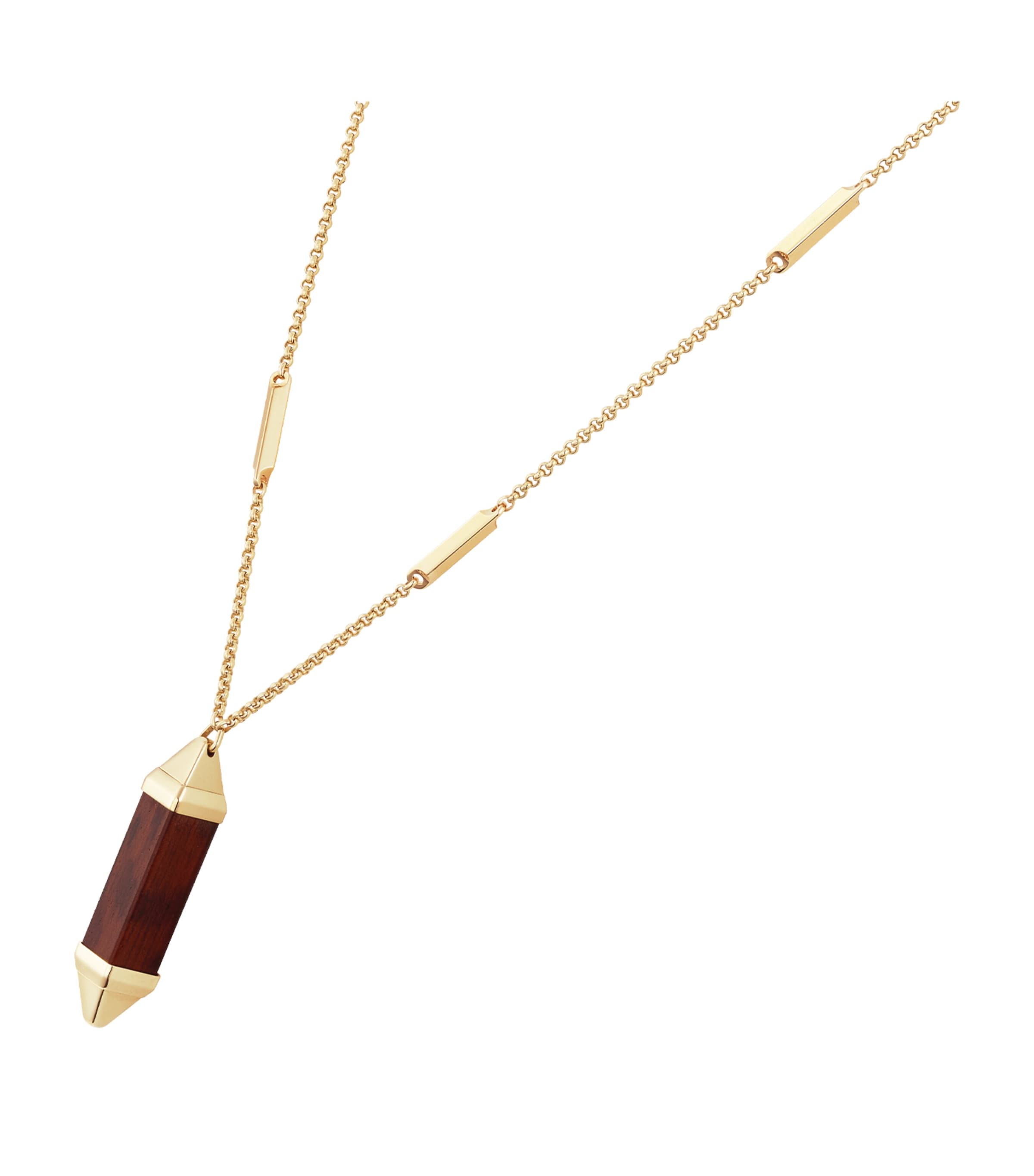 Yellow Gold and Snakewood Les Berlingots de Cartier Necklace YELLOW GOLD Image 2