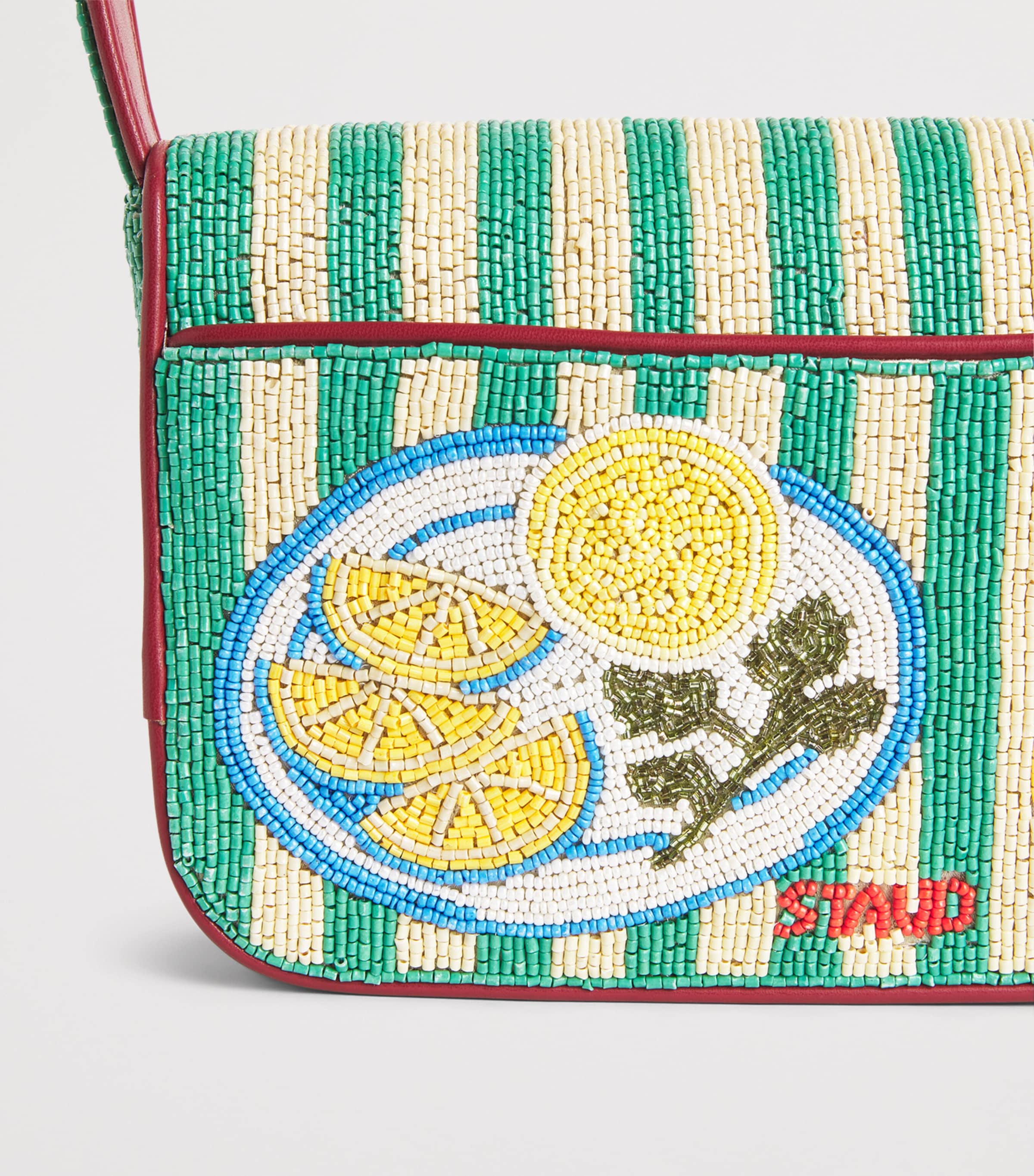 STAUD Beaded Tommy Shoulder Bag Suml Summer Lobster Image 6