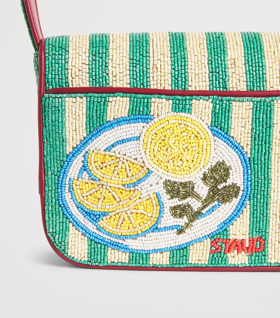 STAUD Beaded Tommy Shoulder Bag Suml Summer Lobster Image 6