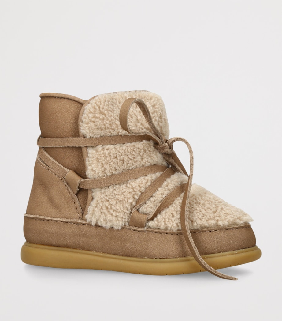 Shearling-Suede Ceysa Lace-Up Boots BROWN/OTH Image 3