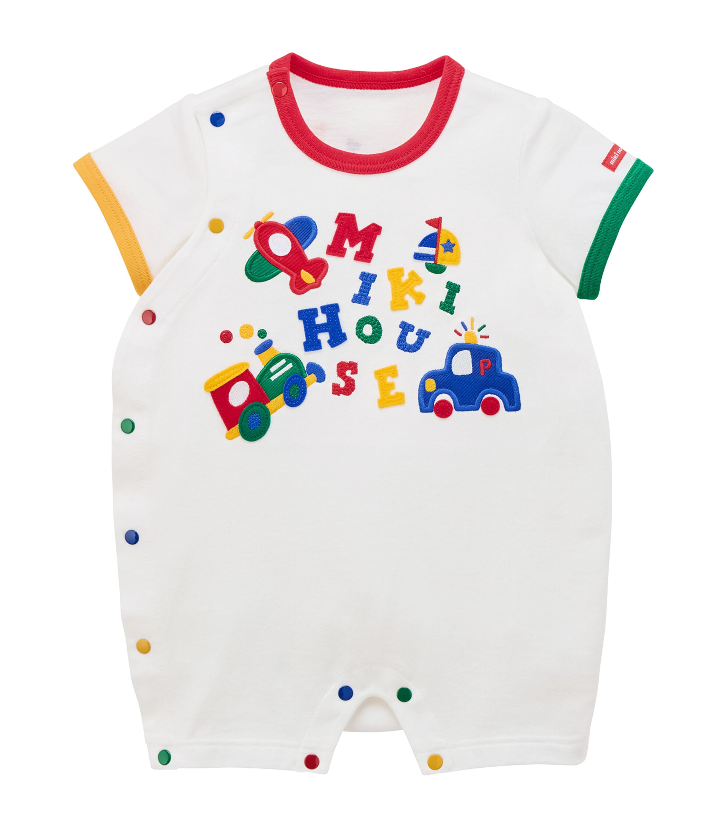 Miki House Cotton Vehicles Playsuit (6-24 Months) Image 1