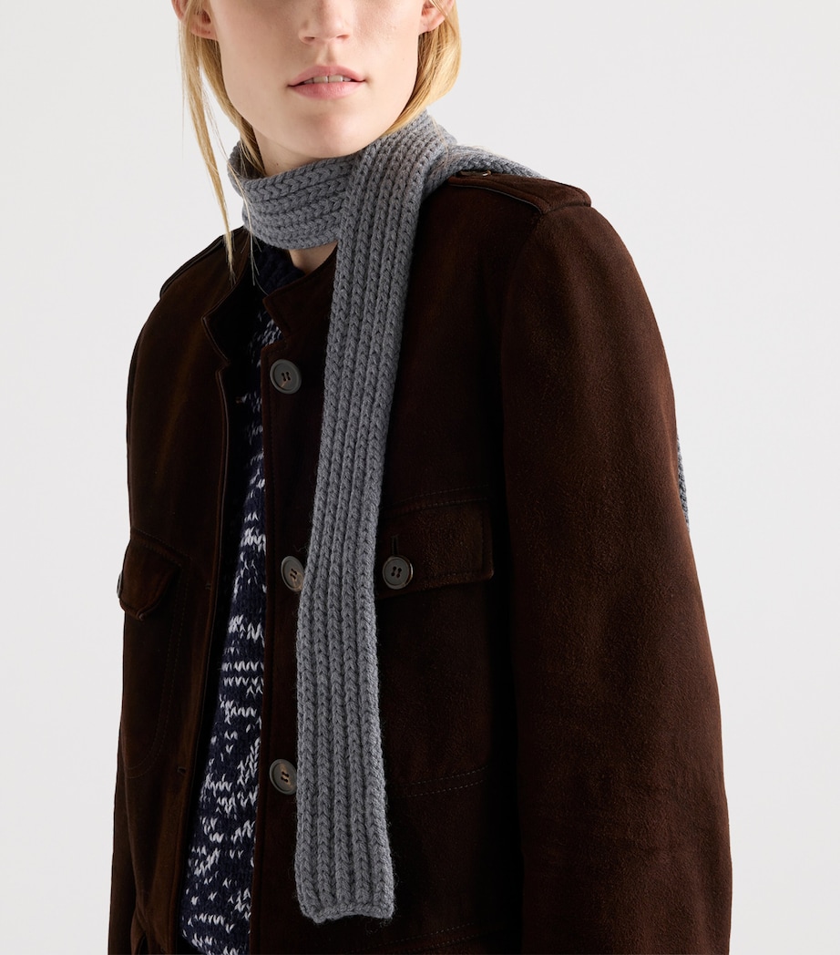 Virgin Wool Logo Scarf F0480 Image 2