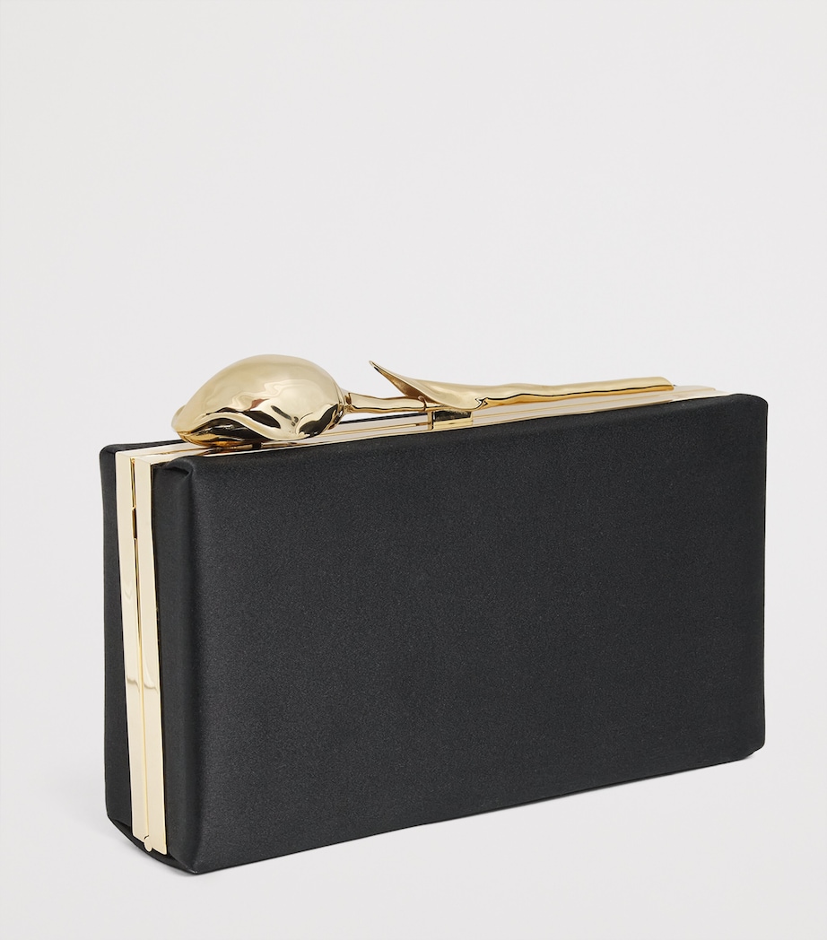 Erdem Embellished Bloom Clutch Bag Black Image 3