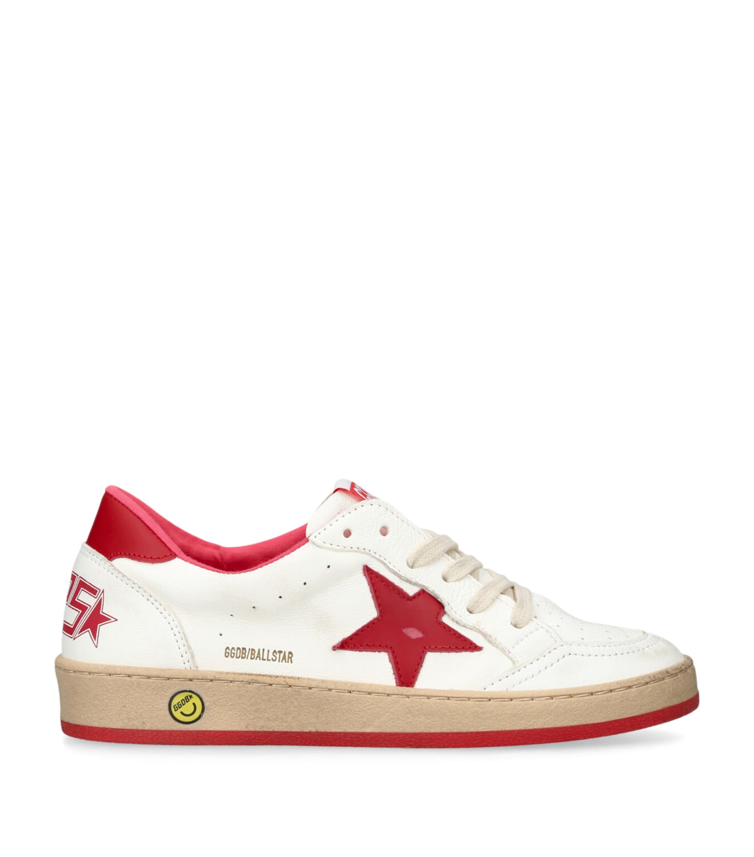 Leather Ball Star Sneakers WHITE/RED Image 1