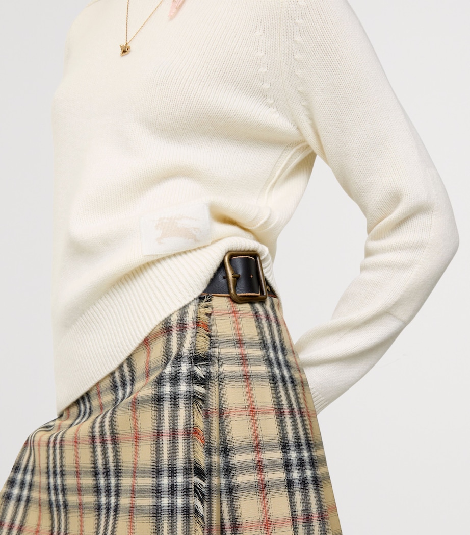 Cashmere EKD-Embroidered Sweater CERAMIC WHITE Image 4