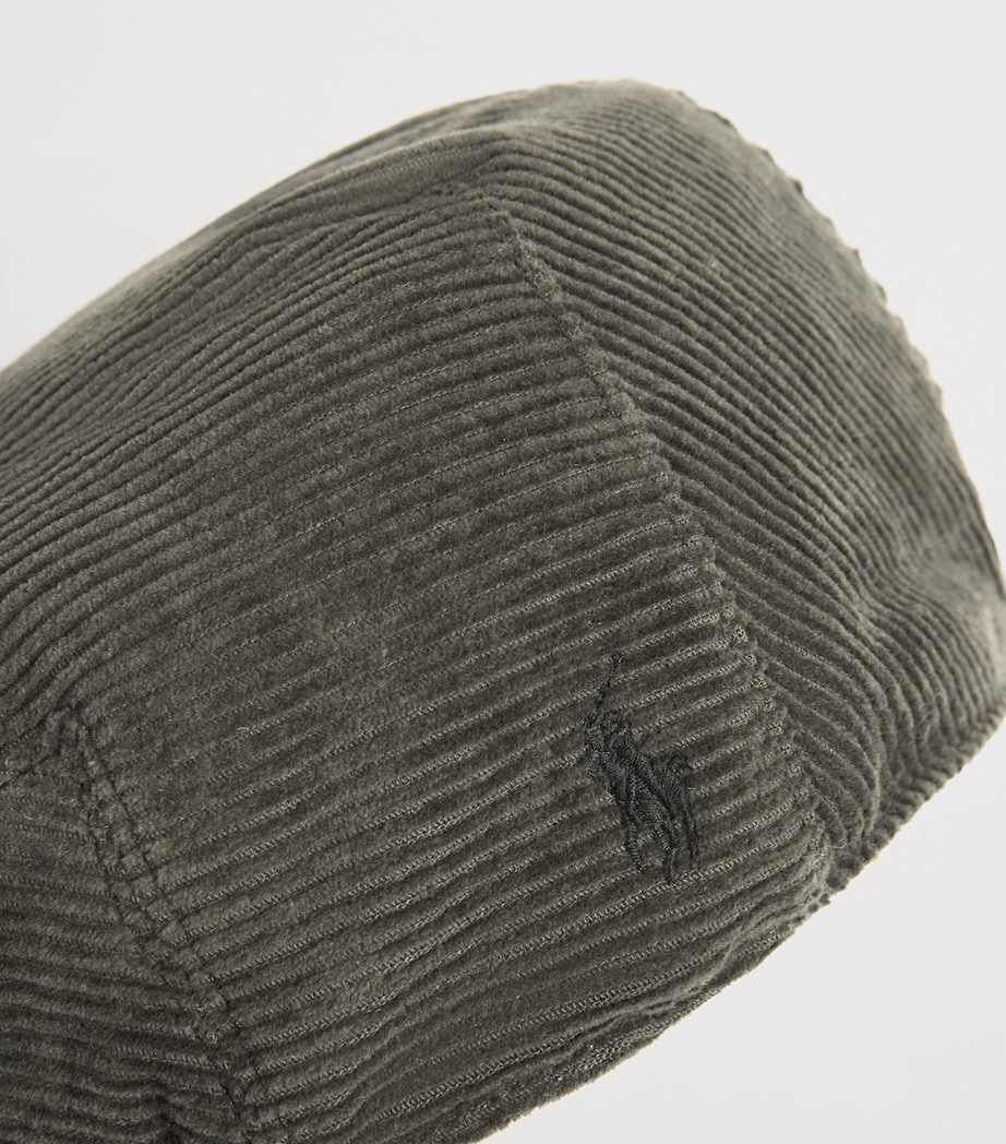 Corduroy Flat Cap GREEN Image 4