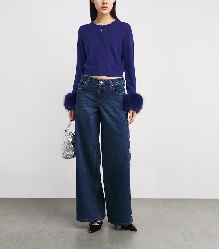 Stretch-Wool Cropped Dollie Cardigan B401 MIDNIGHT BLUE Image 2