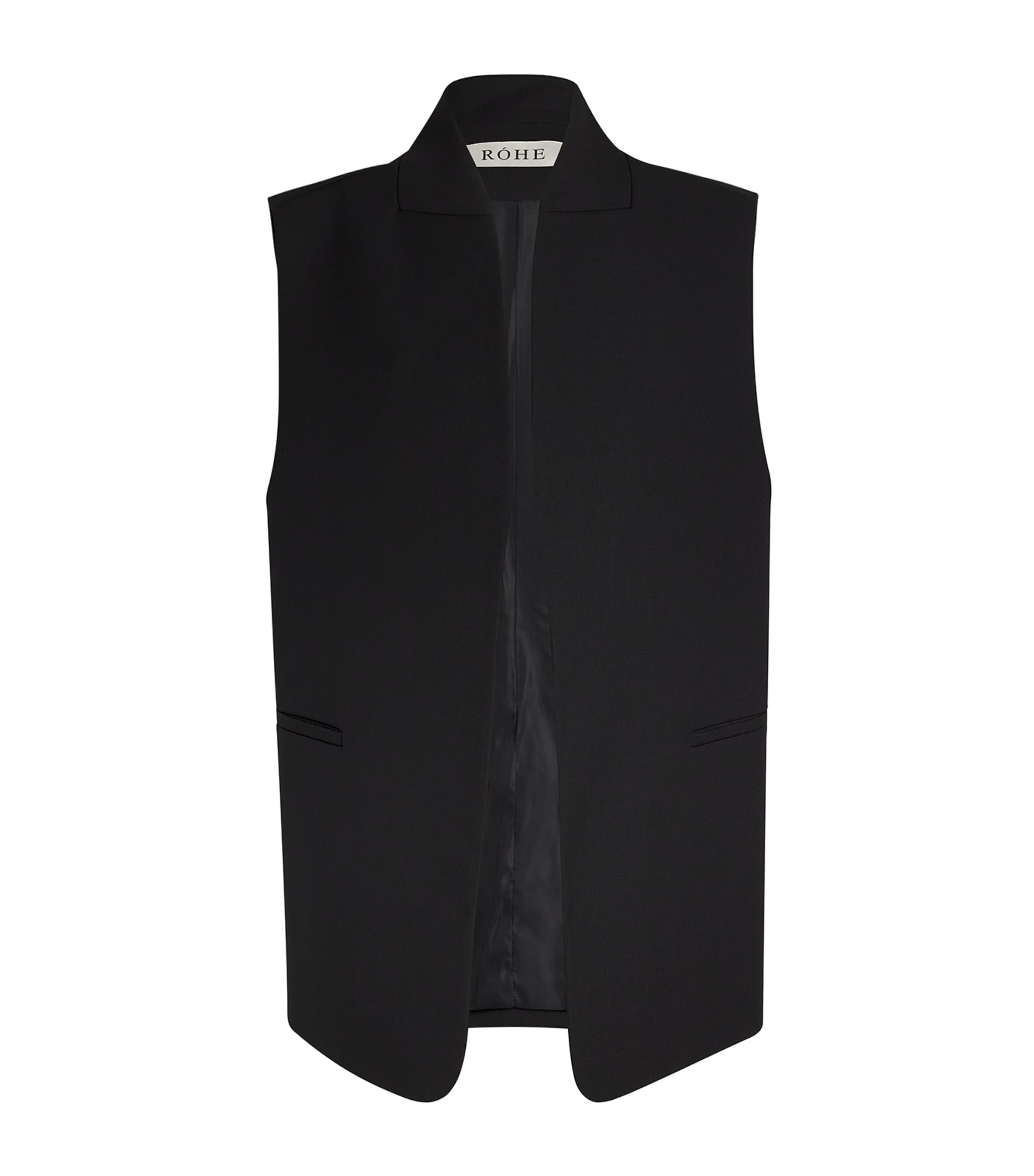 Rohe Sleeveless Asymmetric Jacket In Black