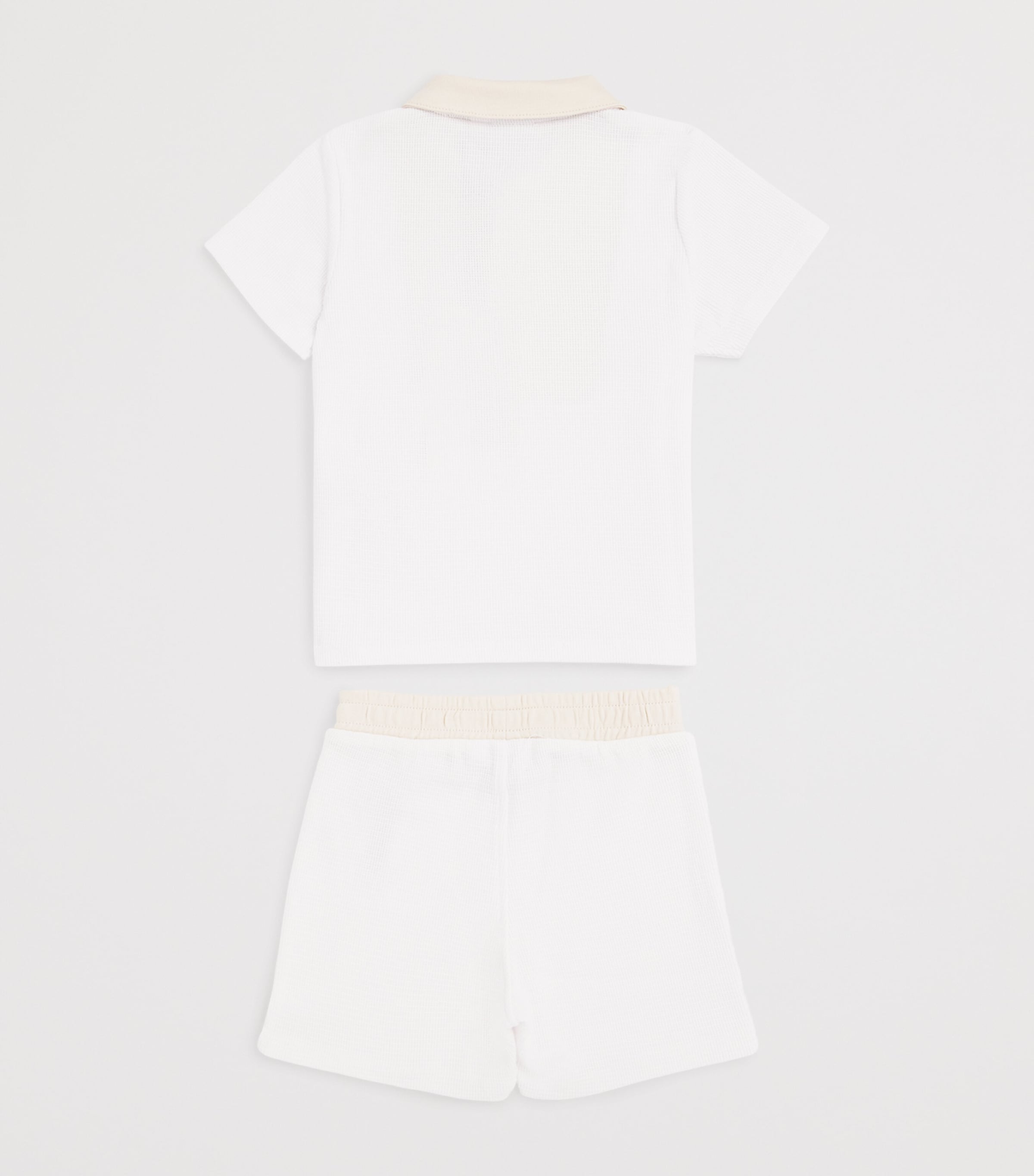 Cotton Polo Shirt and Shorts Set (1-18 Months) 10PWHITE Image 2