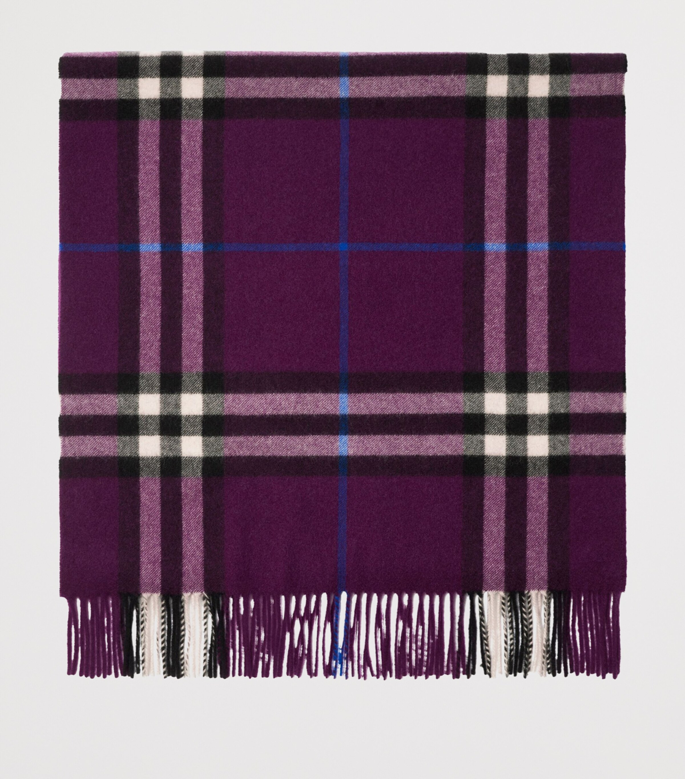 Cashmere Wide Check Scarf PANSY Image 2