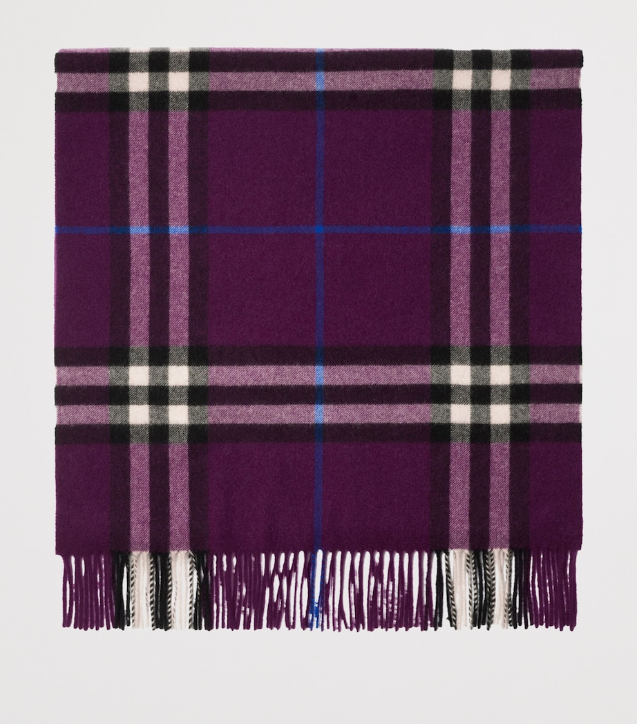 Cashmere Wide Check Scarf PANSY Image 2
