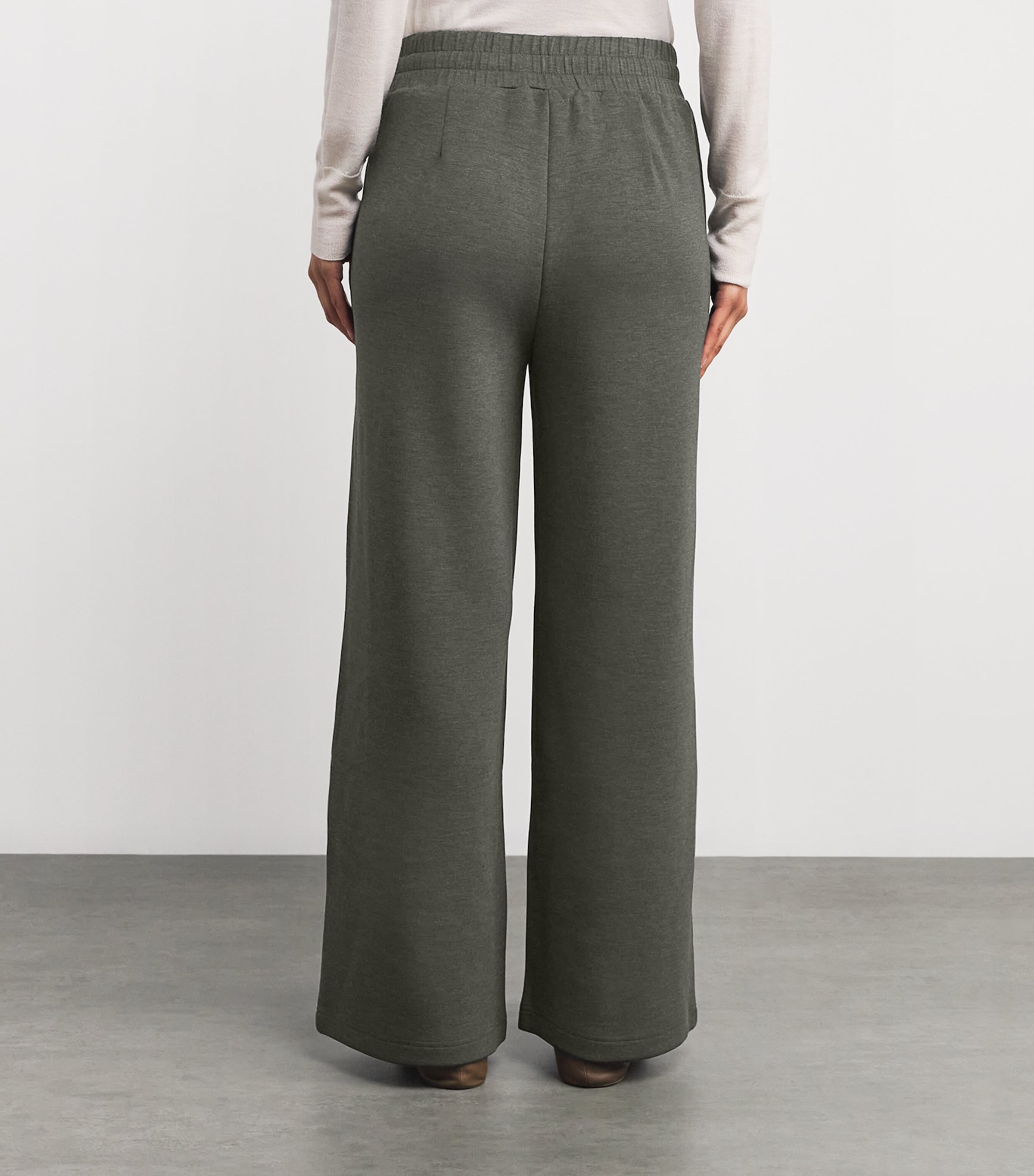 The Extra Wide Leg Trousers OLIVE MARL Image 4