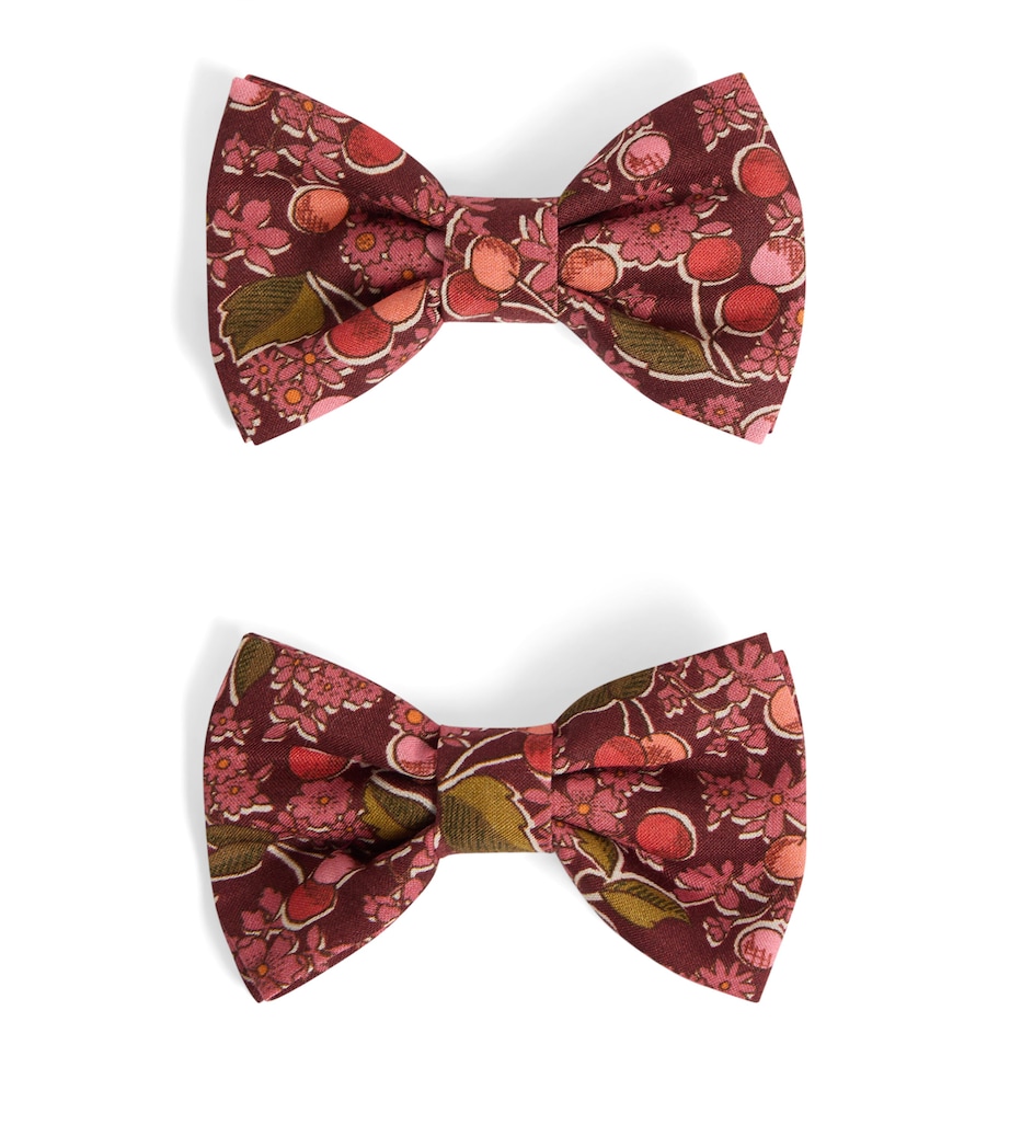 Bow Hair Clips (Set of 2) IM GRENADINE Image 1