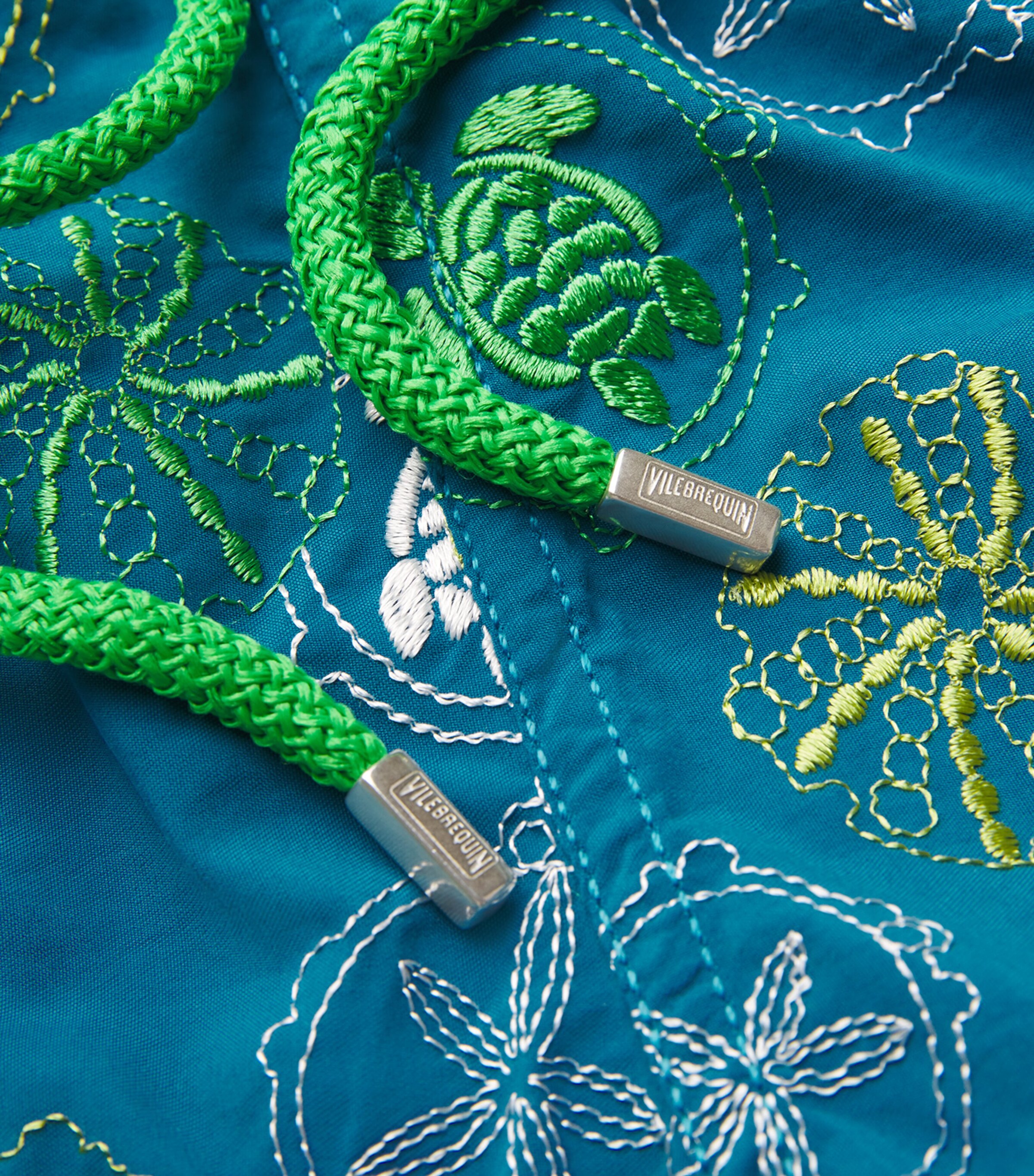 Embroidered Mistral Swim Shorts 611PEACOCK Image 5