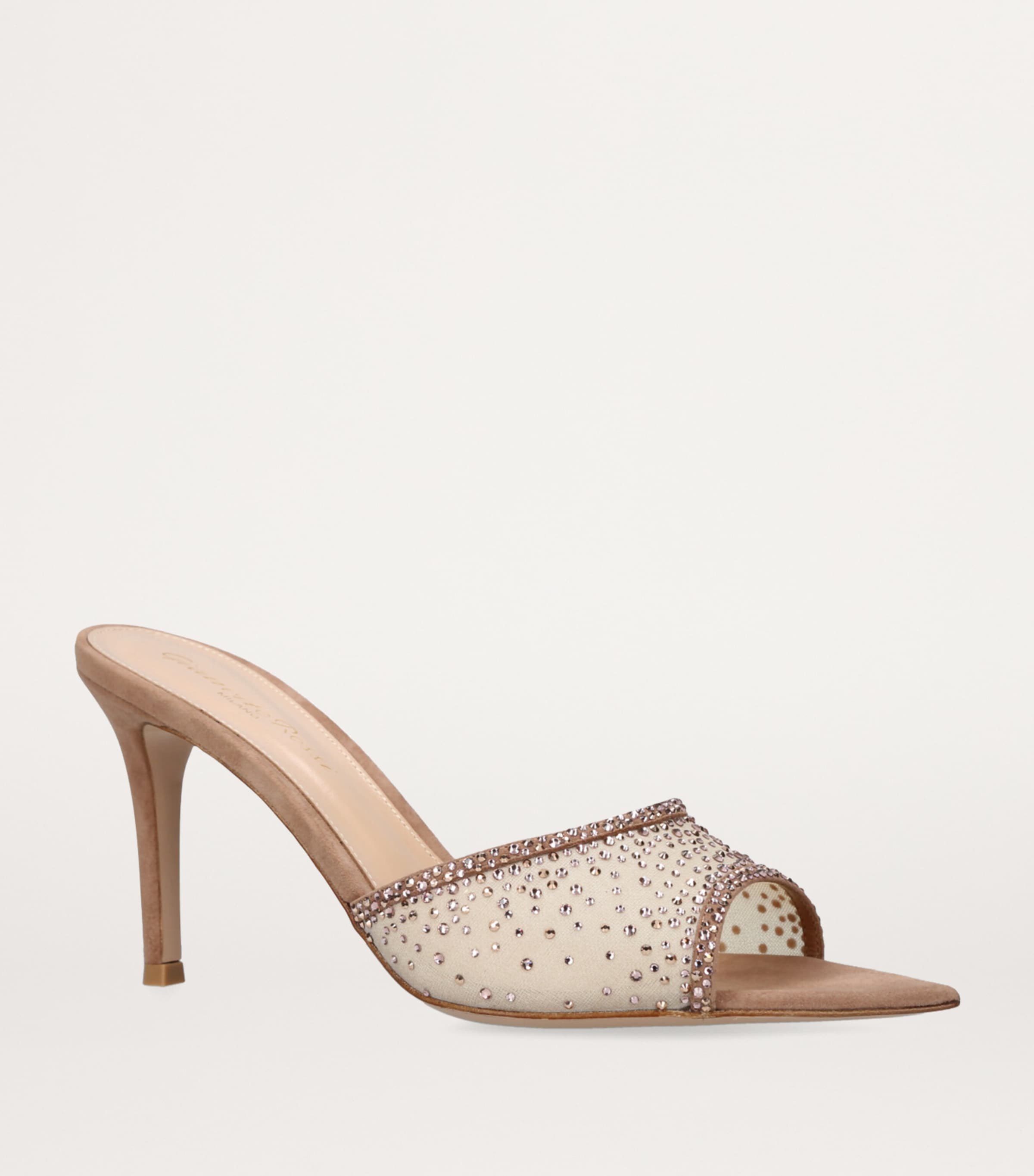 Embellished Rania Mules 85 MID BROWN Image 3