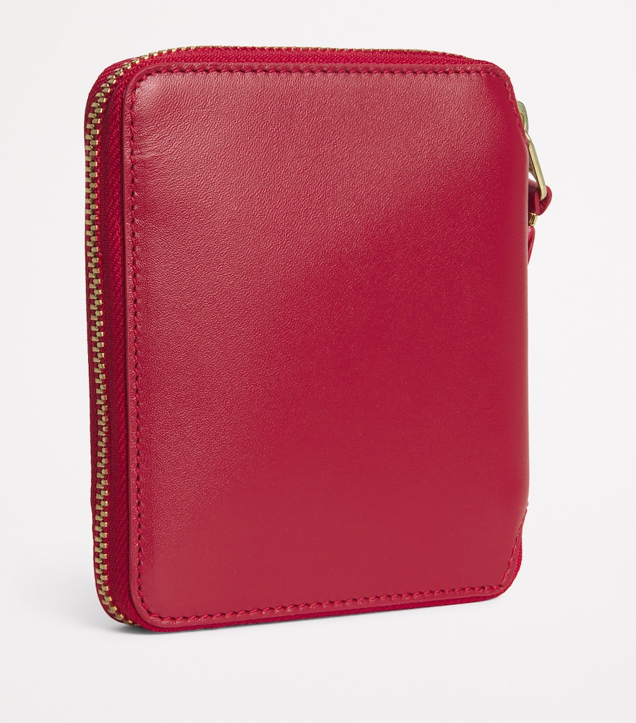 Leather Zipped Wallet RED Image 2