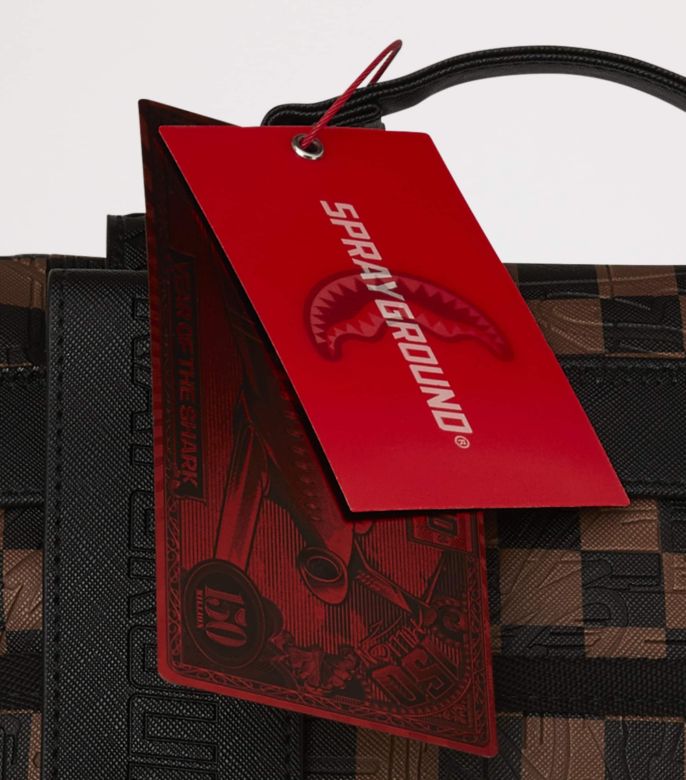 Embossed Check Monte Carlo Backpack BROWN Image 10