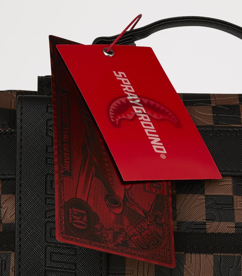 Embossed Check Monte Carlo Backpack BROWN Image 10