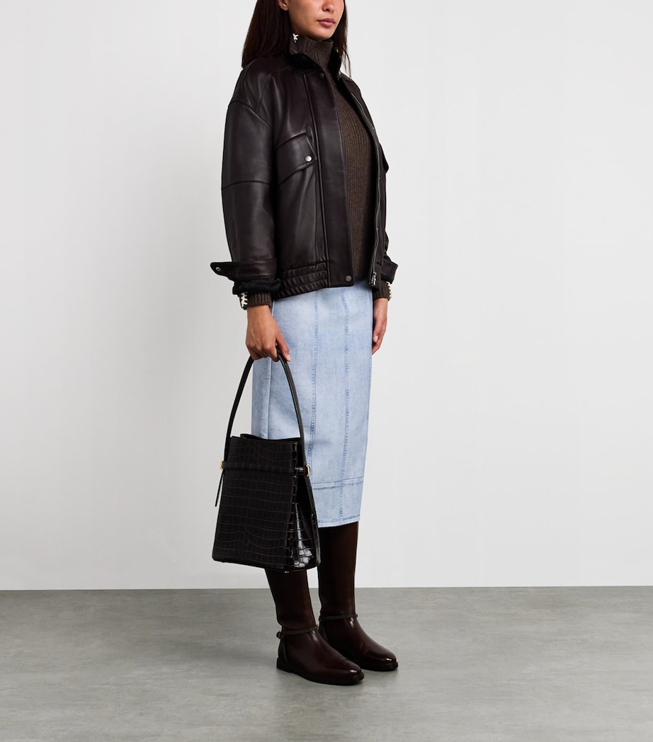 Wool Ingrid Rollneck Sweater BROWN Image 2