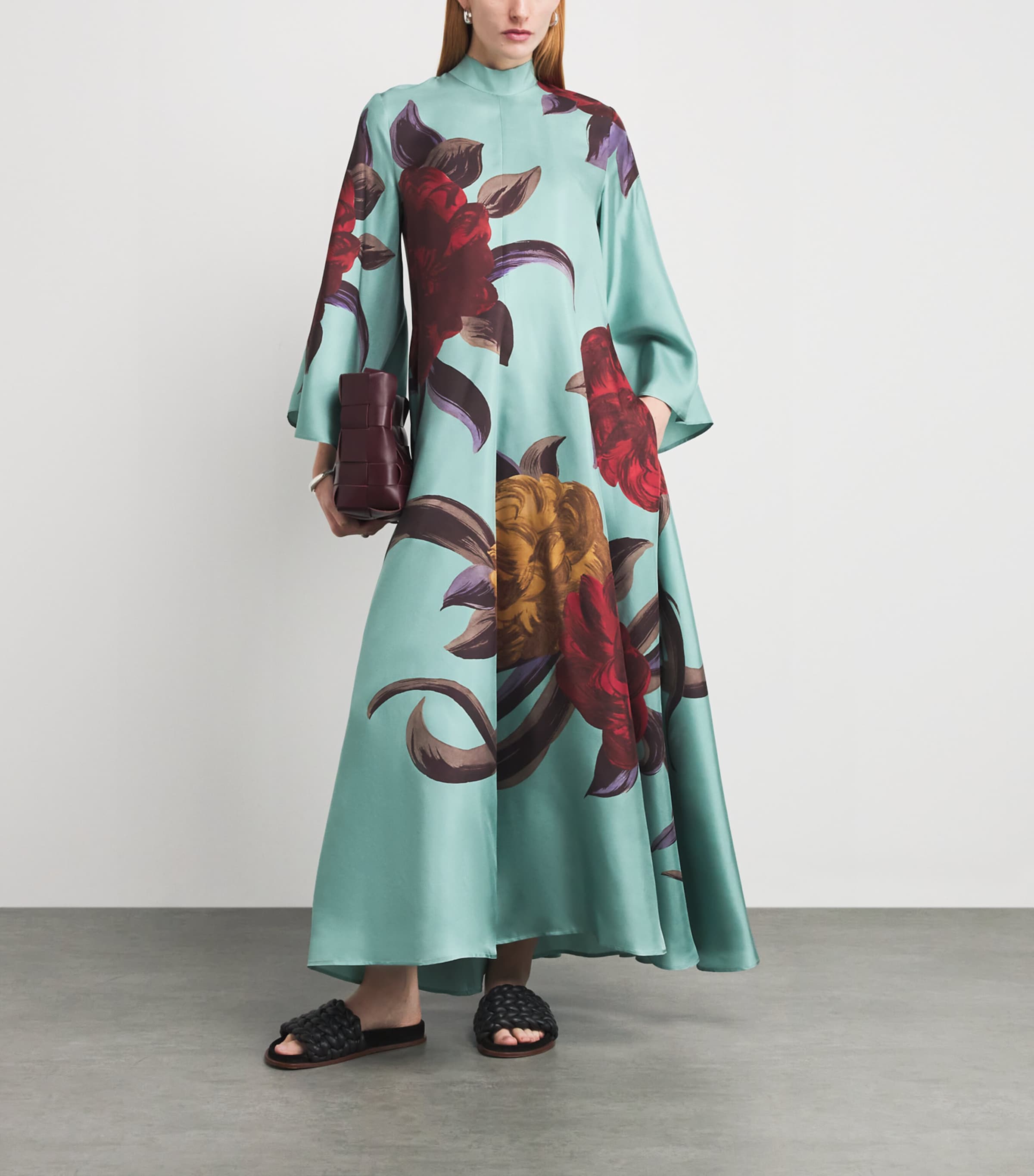 Silk Magnifico Maxi Dress BU01PEONY PLACEE Image 2