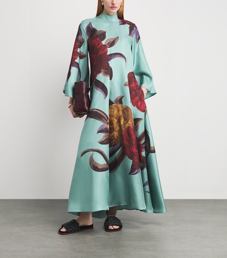 Silk Magnifico Maxi Dress BU01PEONY PLACEE Image 2