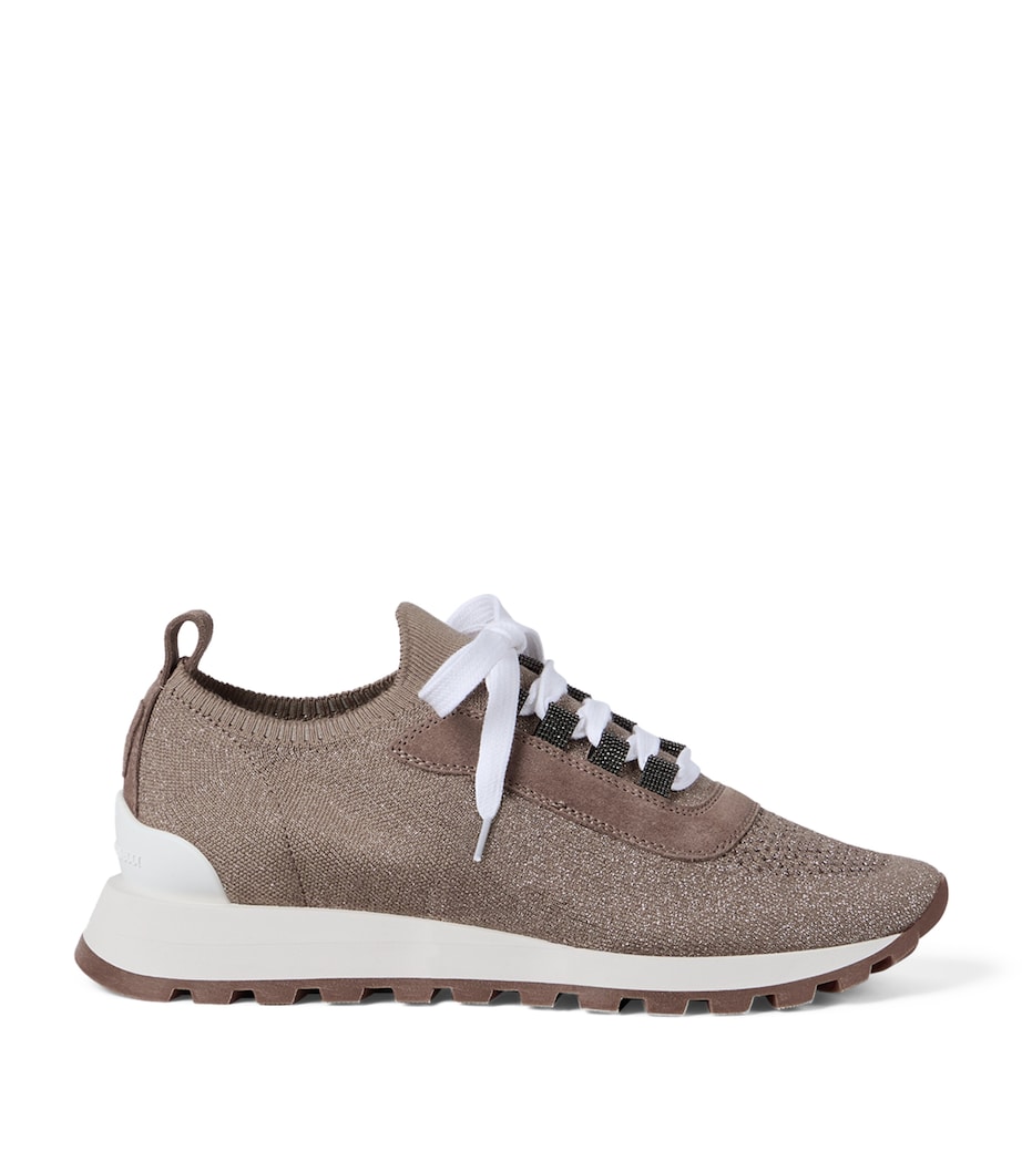 Brunello Cucinelli Cotton-Blend Knit Runner Sneakers Image 1