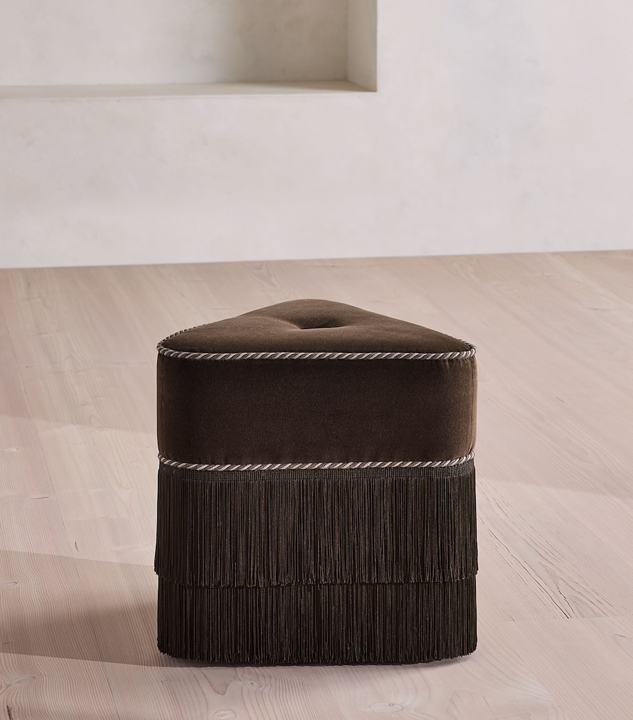 Soho Home Velvet Marta Footstool Brown Image 2