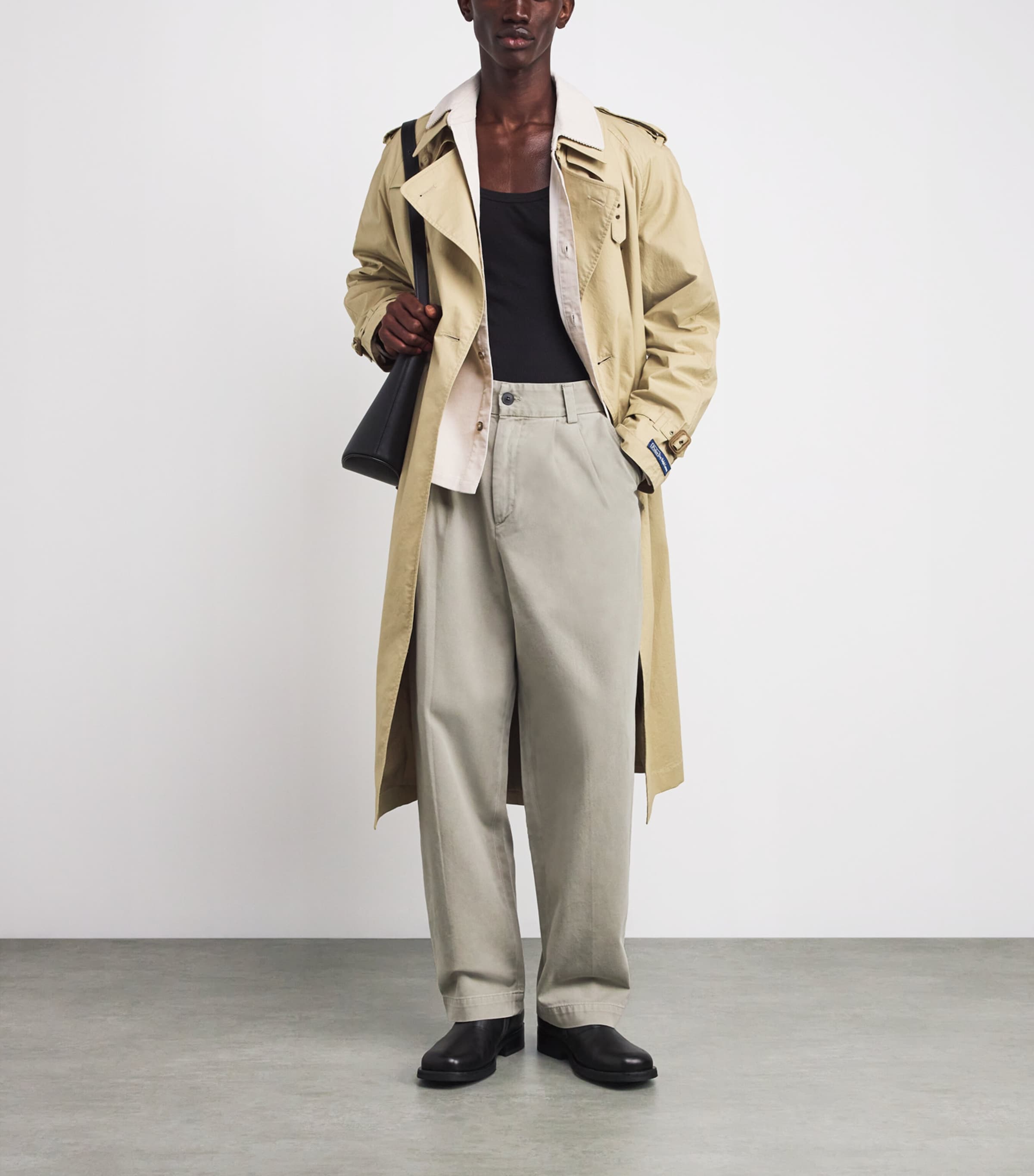 Cotton Pleated Slater Trousers WKR Image 2