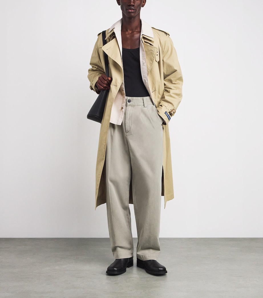 Cotton Pleated Slater Trousers WKR Image 2